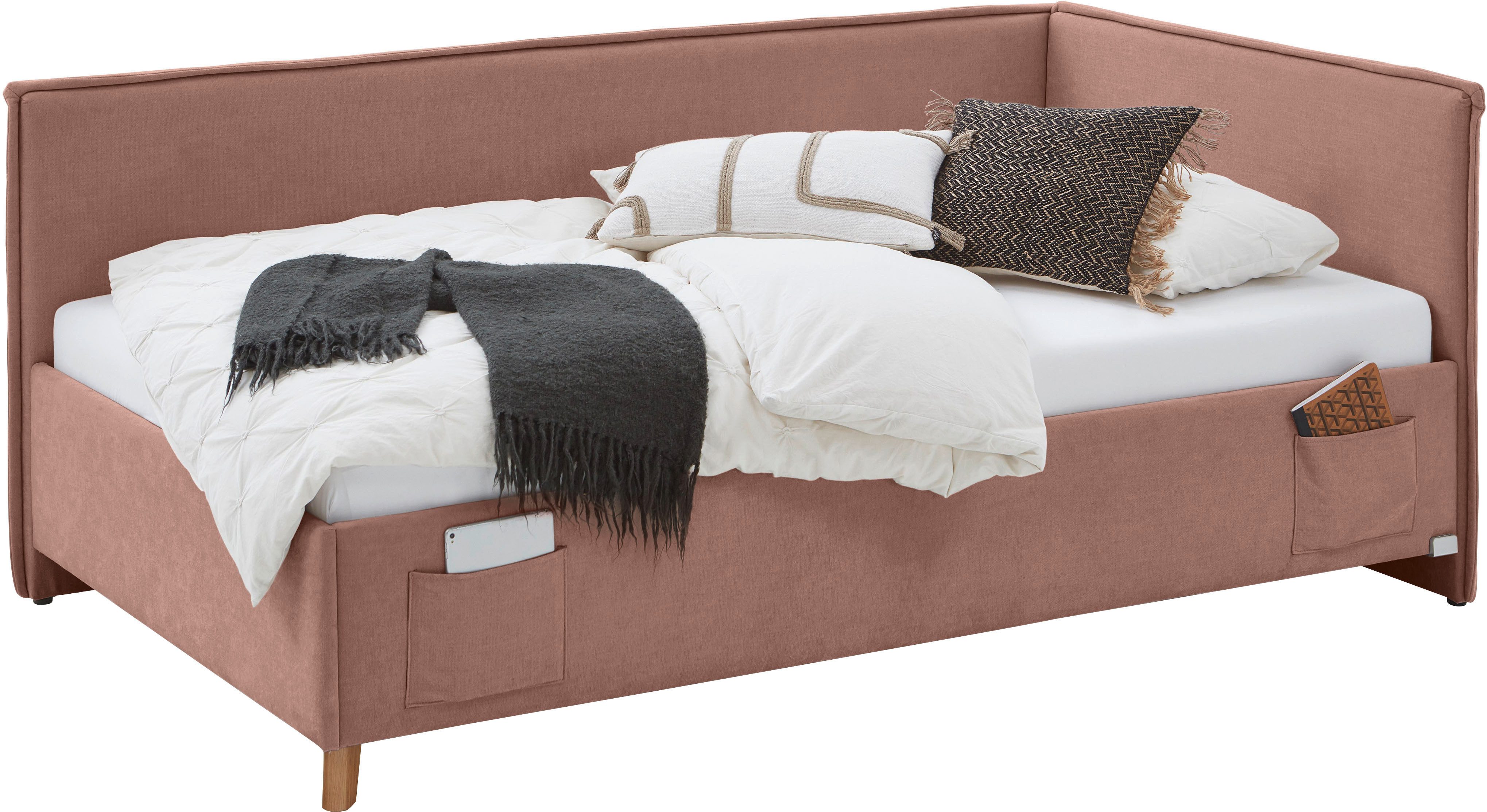 meise.möbel Kinderbett FUN II, Polsterbett wahlweise mit Bettkasten, Jugendbett inkl. USB-Anschluss