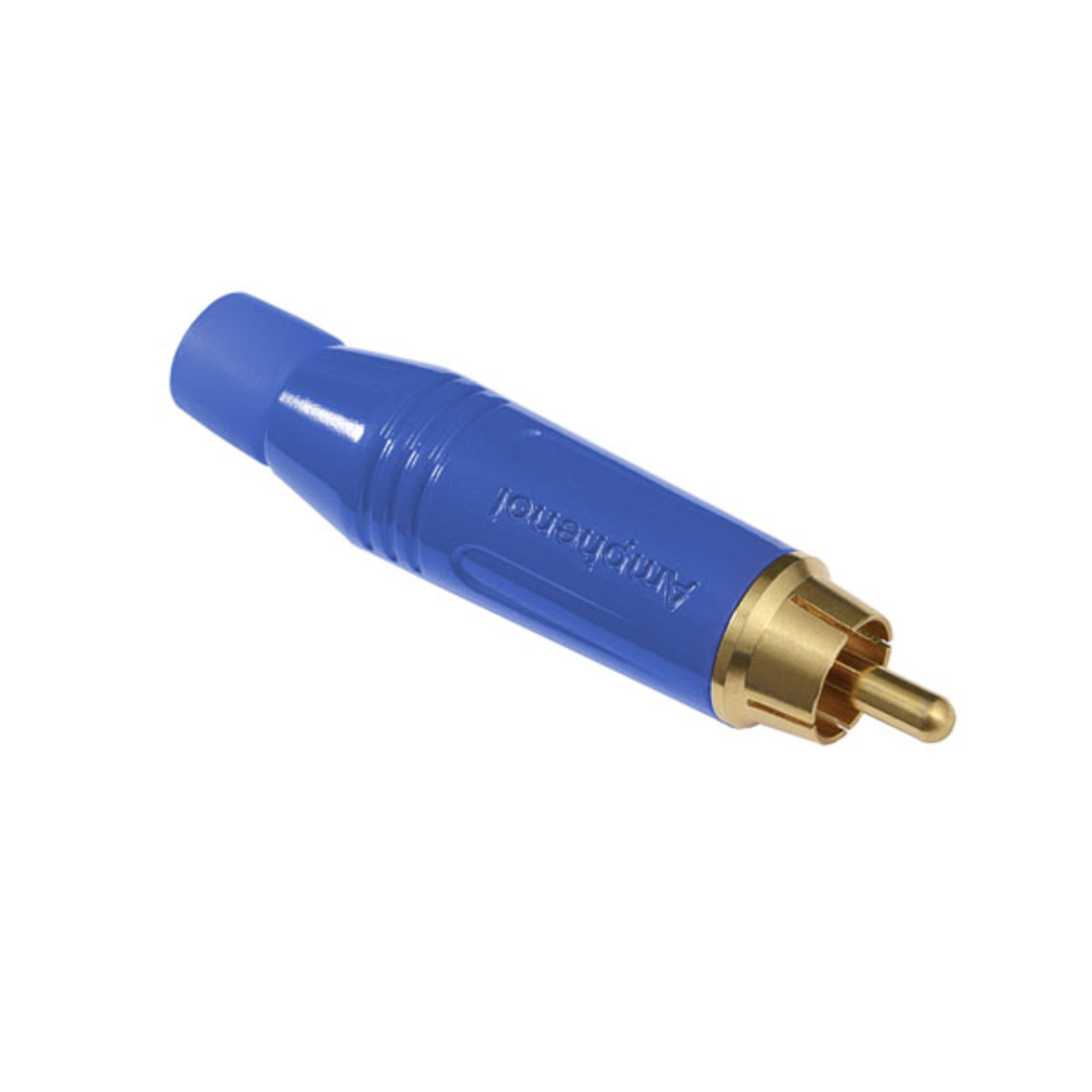 Amphenol Cinch-Stecker, (Stecker & Adapter, Kabel-Stecker), ACPR-BLU Cinchstecker blau - Kabel Stecker