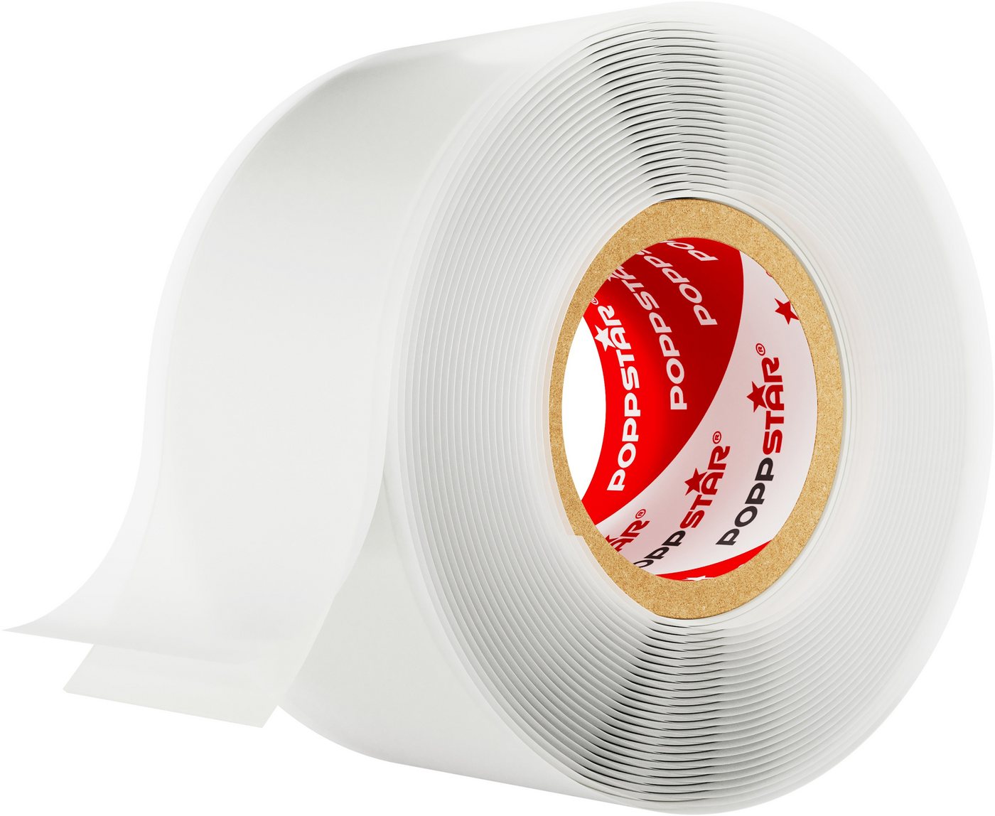Poppstar Dichtband Selbstverschweißendes Silikonband (zum Reparieren, Isolieren und Abdichten, 1-St., (Strom, Wasser, Luft) zum Umwickeln von Rohren, Kabeln, Schläuchen uvm.