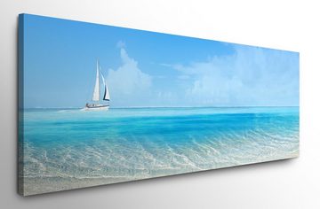 möbel-direkt.de Leinwandbild Bilder XXL Segelschiff im Meer Wandbild auf Leinwand