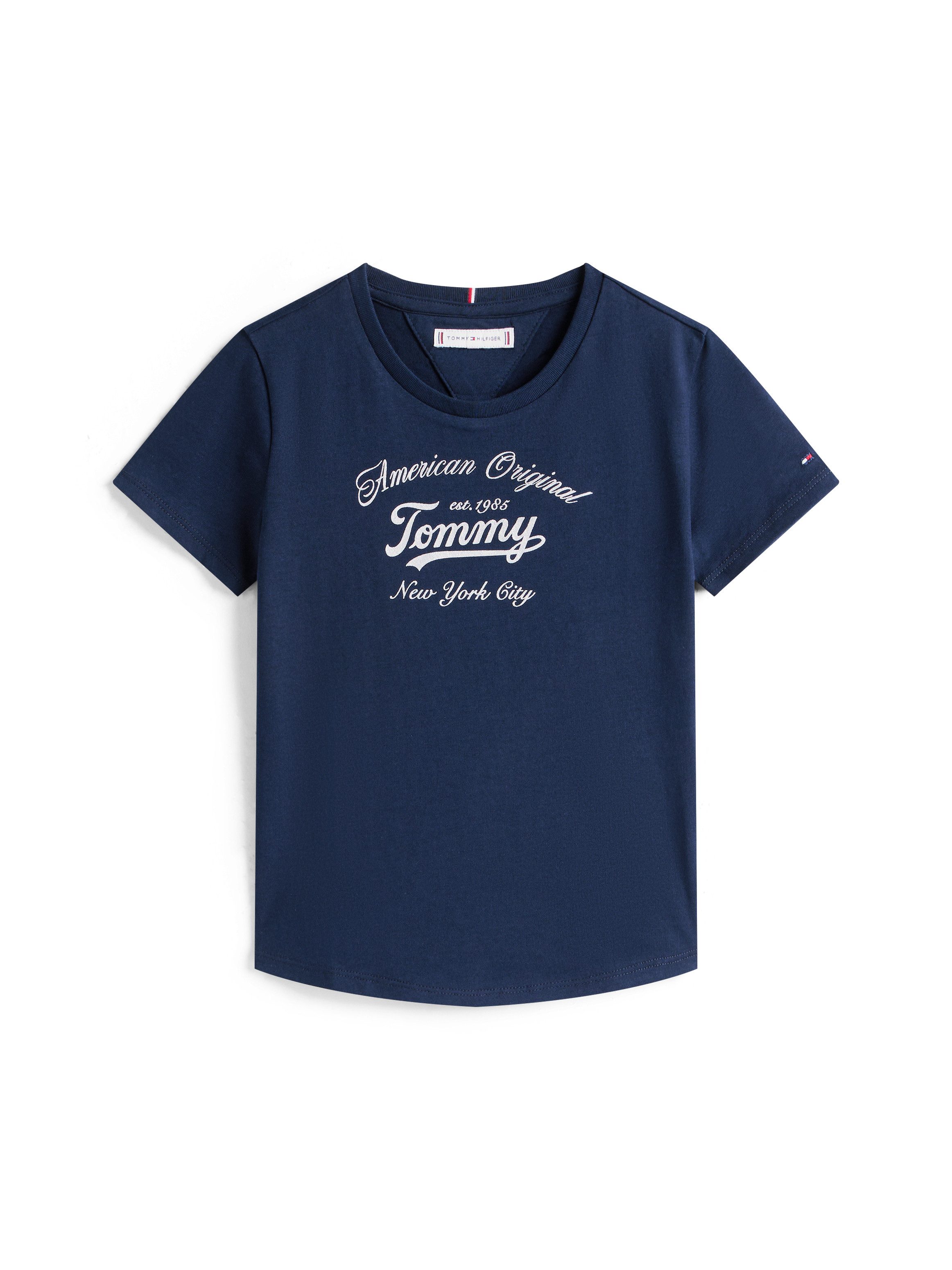 Tommy Hilfiger T-Shirt TOMMY SCRIPT TEE SS für Kinder bis 16 Jahre, glänzender Druck