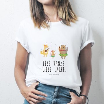 Mr. & Mrs. Panda T-Shirt Waldtiere Aloha - Weiß - Geschenk, T-Shirt mit Spruch, Musik, Lustige (1-tlg)