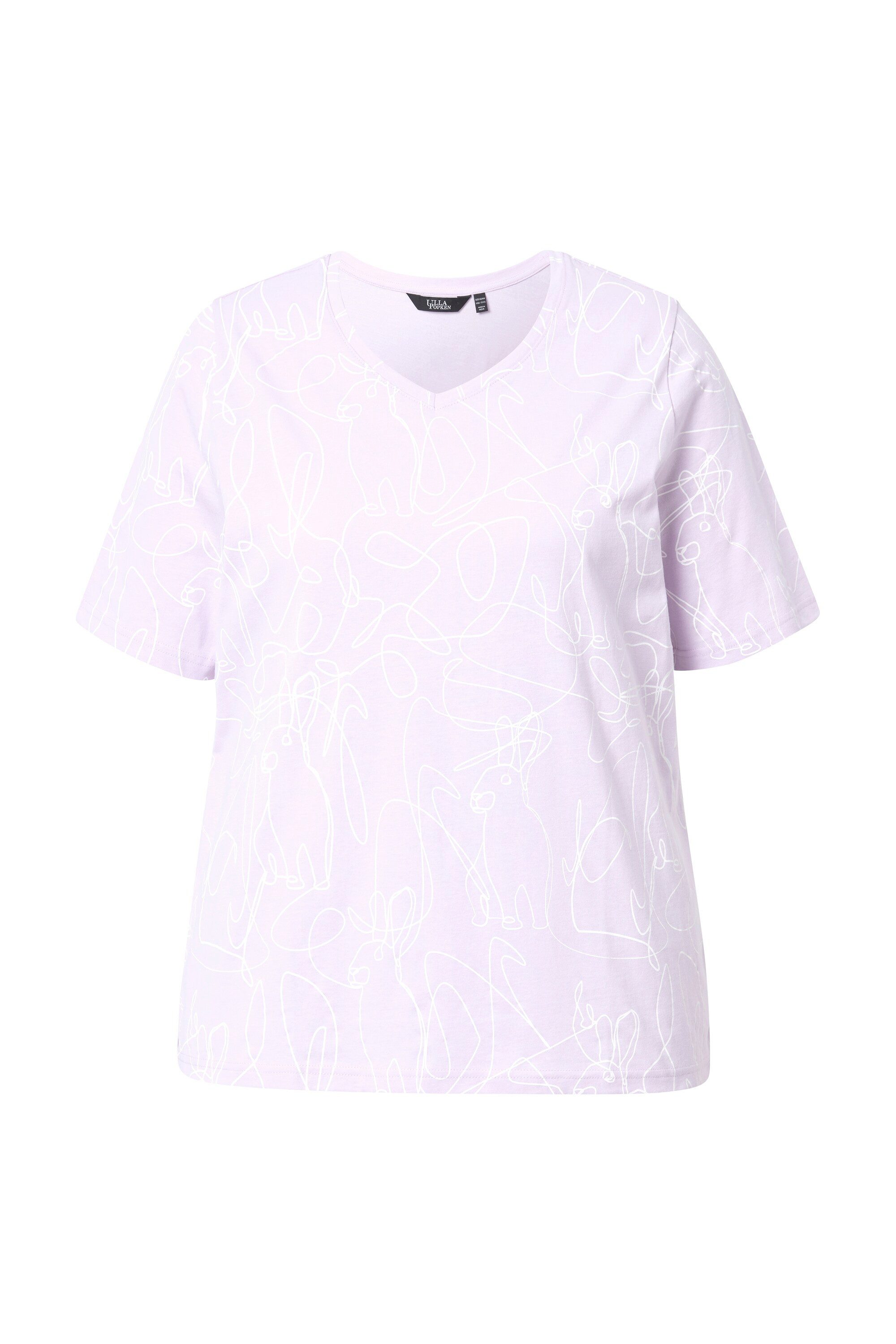 Ulla Popken T-Shirt T-Shirt Tiermuster Classic günstig online kaufen