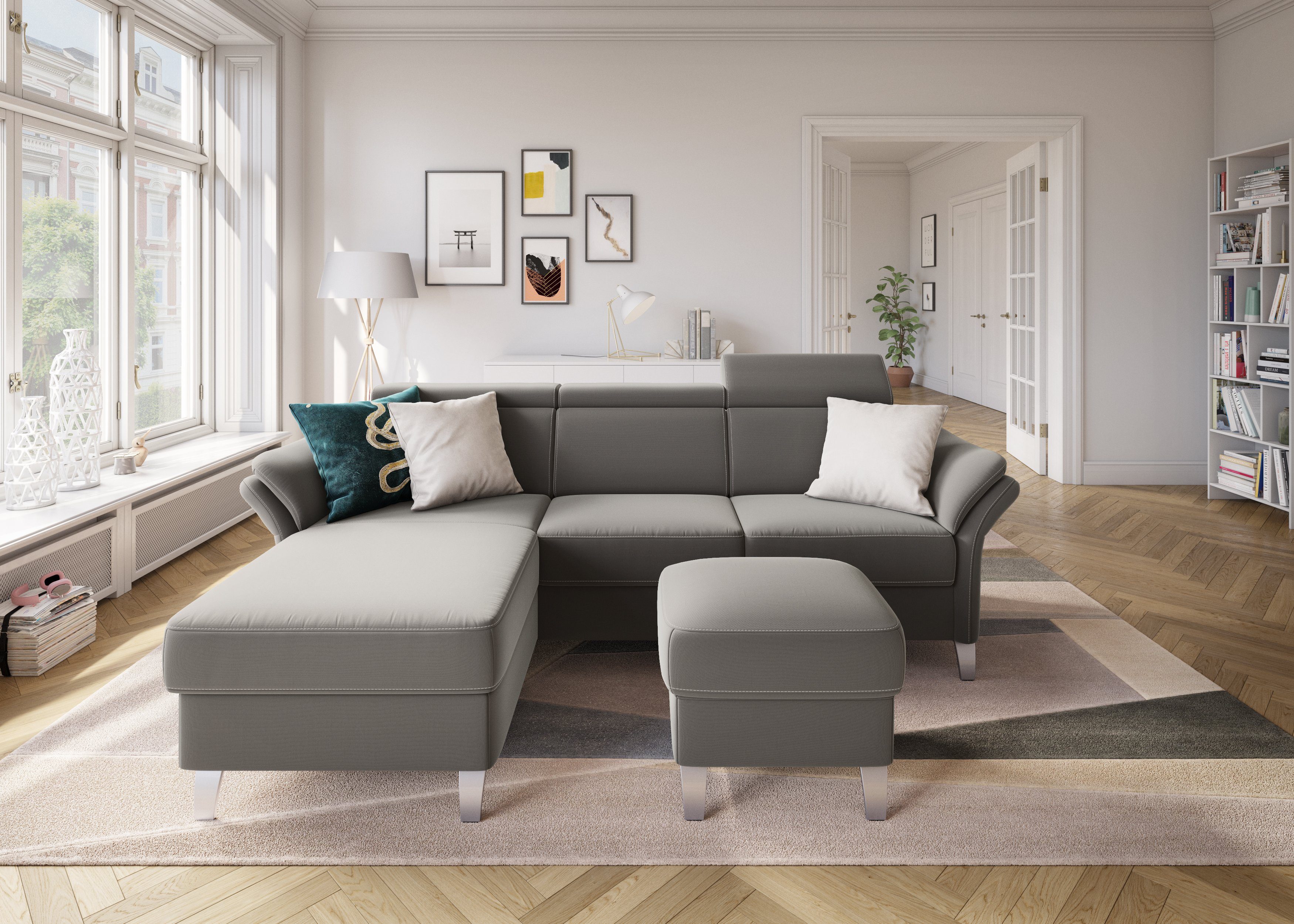 sit&more Ecksofa Vincenzo L-Form, inklusive Kopfteilverstellung, günstig online kaufen