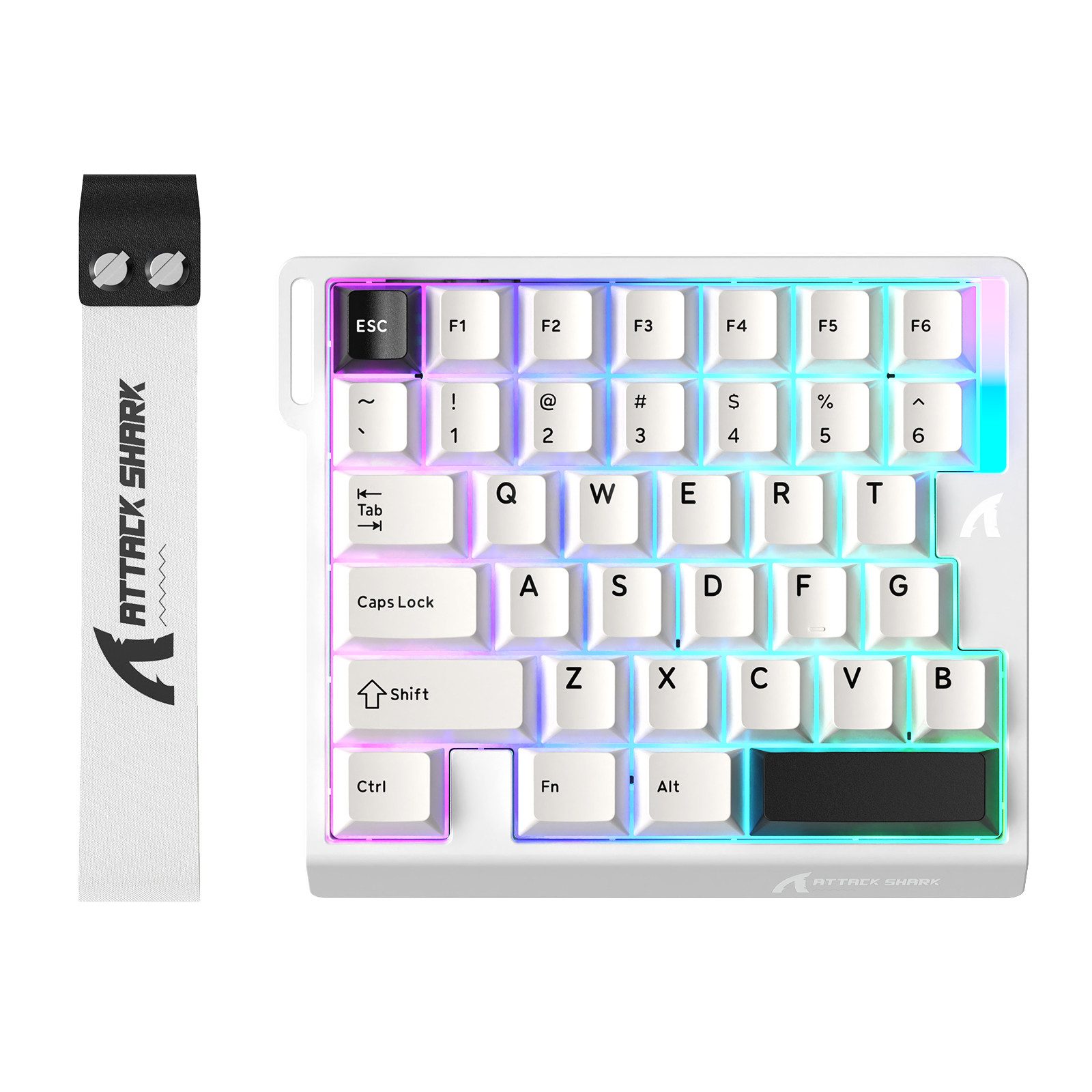 ATTACK SHARK M36 HE Einhand-Gaming-Tastatur, 36 Tasten, Rapid Trigger Gaming-Tastatur (Magnetischem Schalter,0.01mmRT,8000Hz Abfragerate)