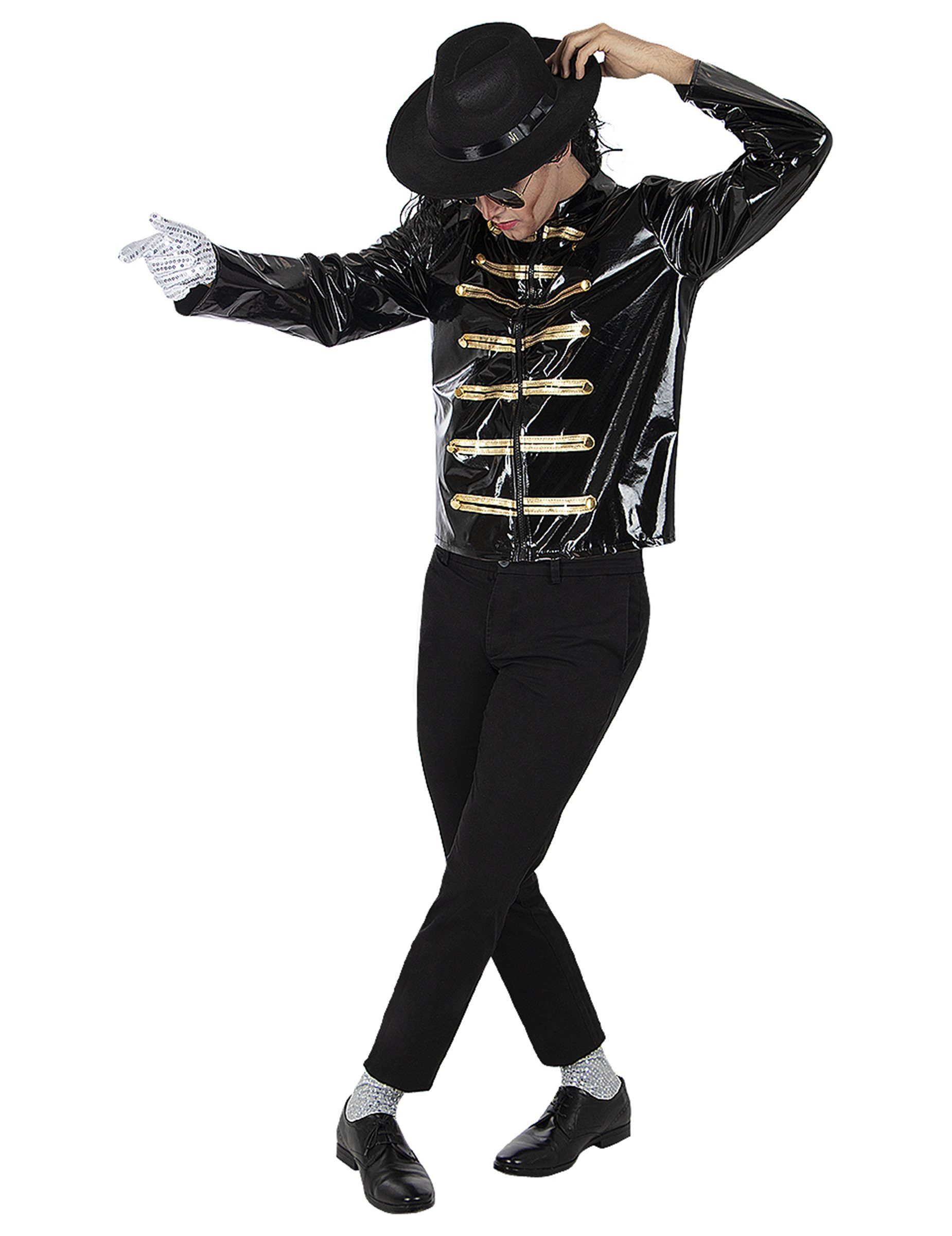 Kostüm Michael Jackson Jacke schwarz