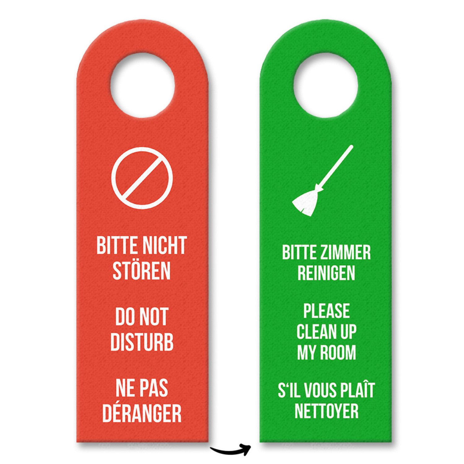 Dekohänger 3x Bitte nicht stören Zimmer reinigen Türhänger Türanhänger Türschild
