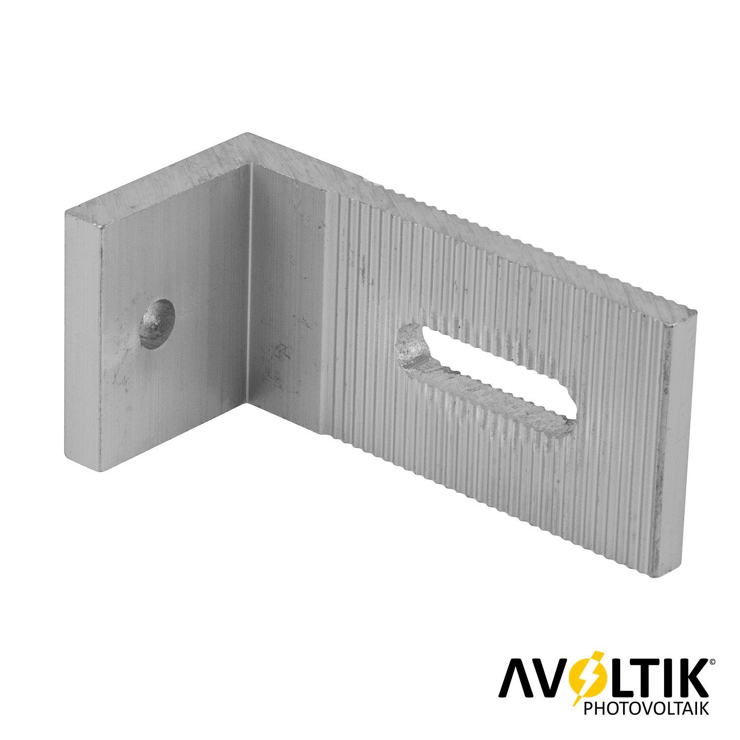 avoltik Solarmodul-Halterung Verbindungswinkel 90° Fuß L Halter Schieneverbinder Verbinder, (4, 6, 10 oder 50er Set Verbindungswinkel 90° L Halter Schieneverbinder, 4-tlg., 4, 6, 10 oder 50er Set Verbindungswinkel 90° L Halter Schieneverbinder, Farbe silber)