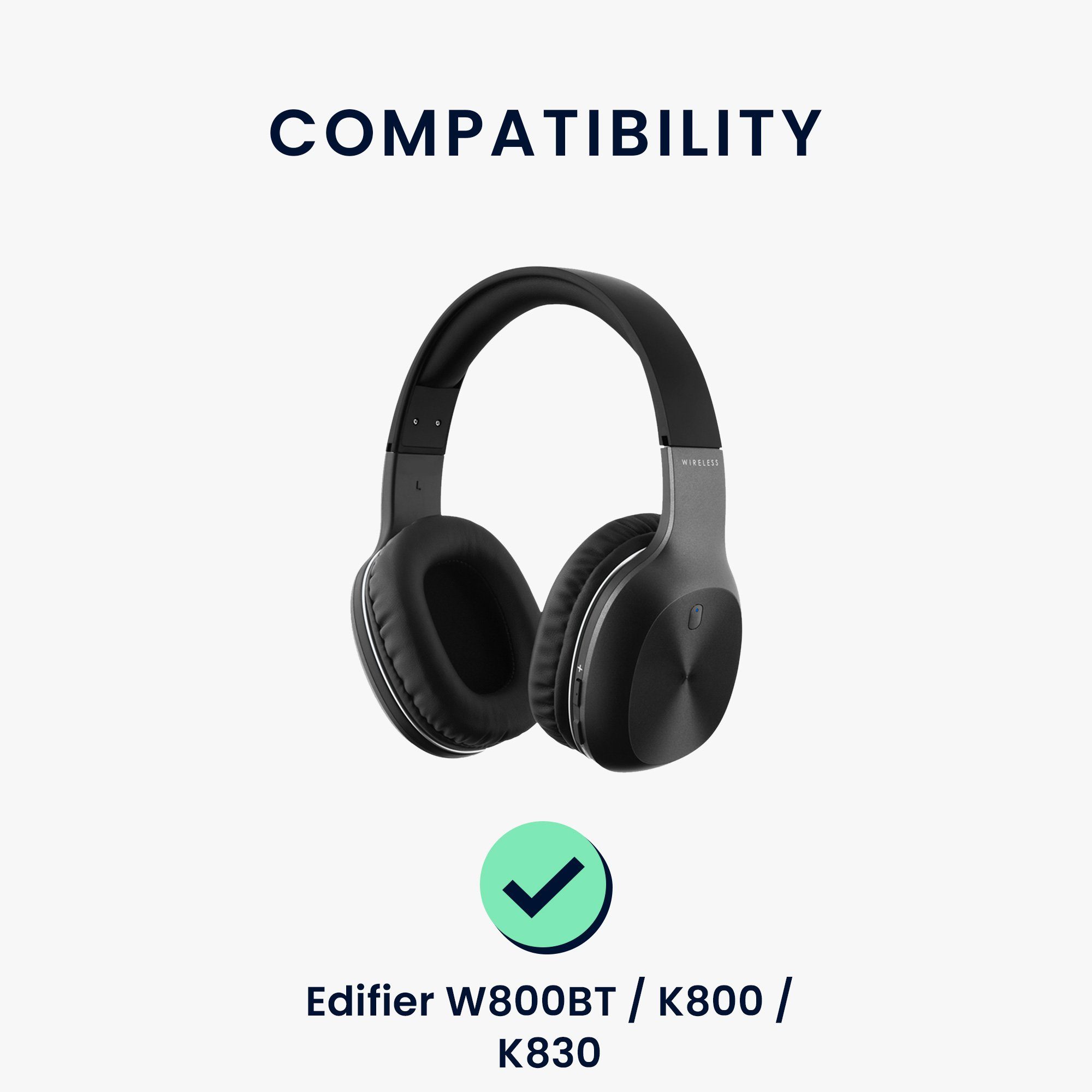 - W800BT Kopfhörer K800 Ear Kunstleder Headphones) Polster kwmobile Edifier Ohrpolster Over (Ohrpolster für K830 Ohr 2x / / für Polster
