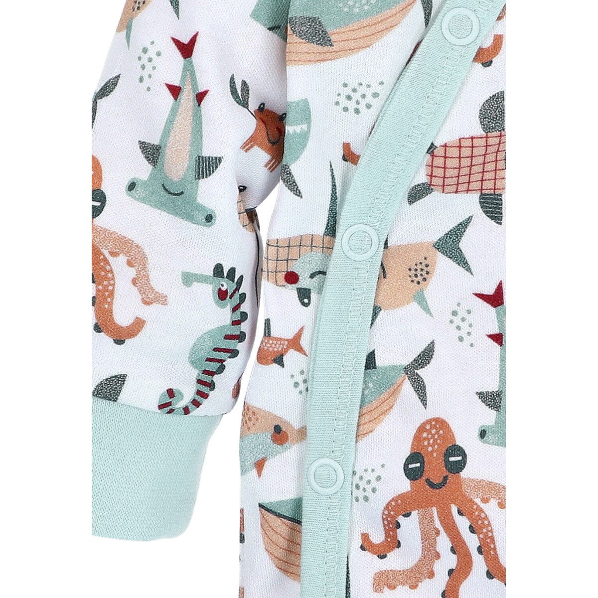 NINI Langarmwickelbody Meerestiere Unisex Kinder (1-tlg) Langarm Einteiler, Body, Longsleeve-Body, Bodysuit, Stretchbody