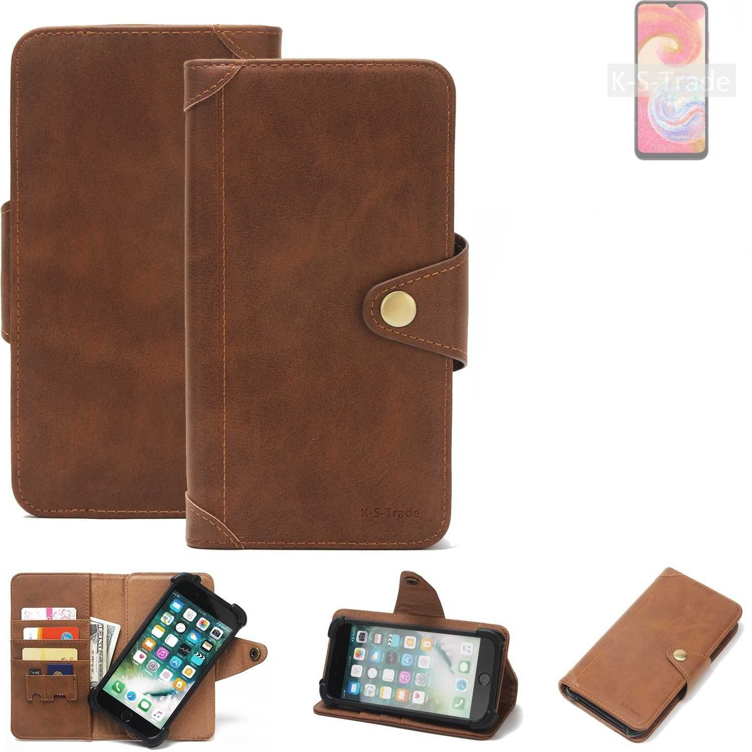 K-S-Trade Handyhülle für Samsung Galaxy A04e, Handyhülle Schutz Hülle Walletcase Bookstyle Tasche Case