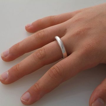 SKIELKA DESIGNSCHMUCK Silberring Silber Ring "Round" 5 mm (Sterling Silber 925), hochwertige Goldschmiedearbeit aus Deutschland