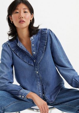 Levi's® Jeansbluse CARINNA BLOUSE DEM DA mit Rüsschen Applikation