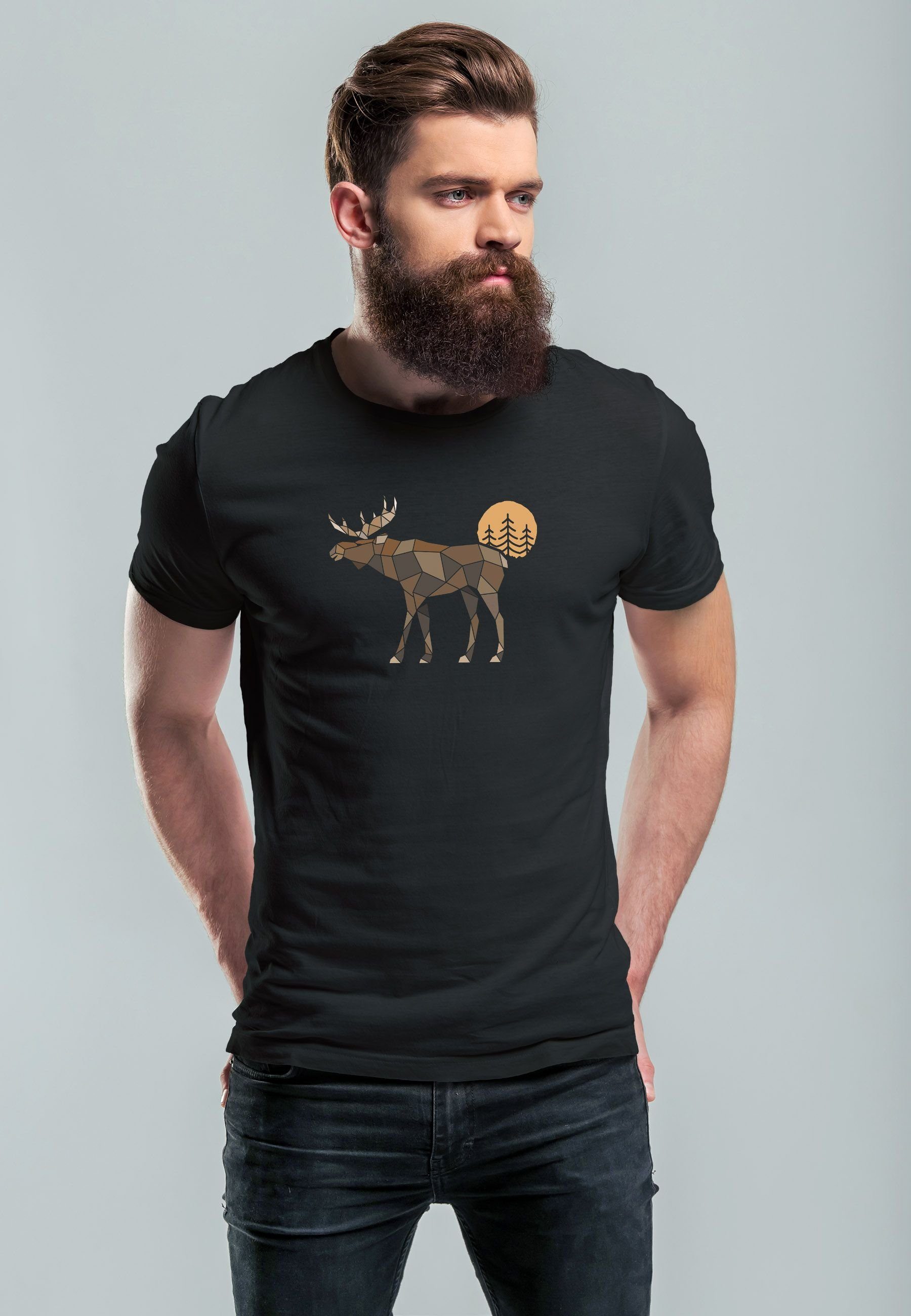 Neverless Print-Shirt Herren T-Shirt Shirt Printshirt günstig online kaufen