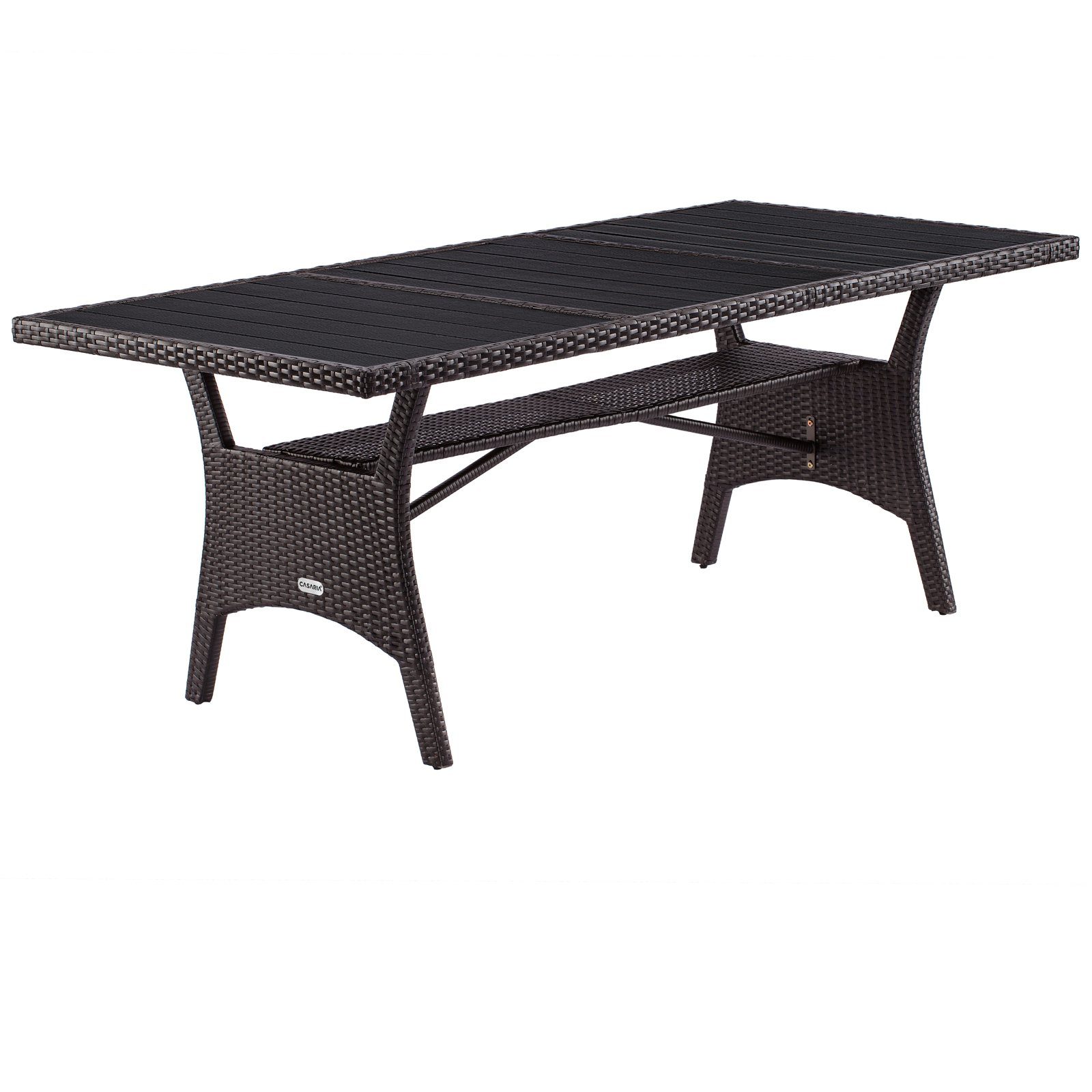 Casaria Gartentisch (1-St), Wetterfest 190x90x75cm WPC günstig online kaufen