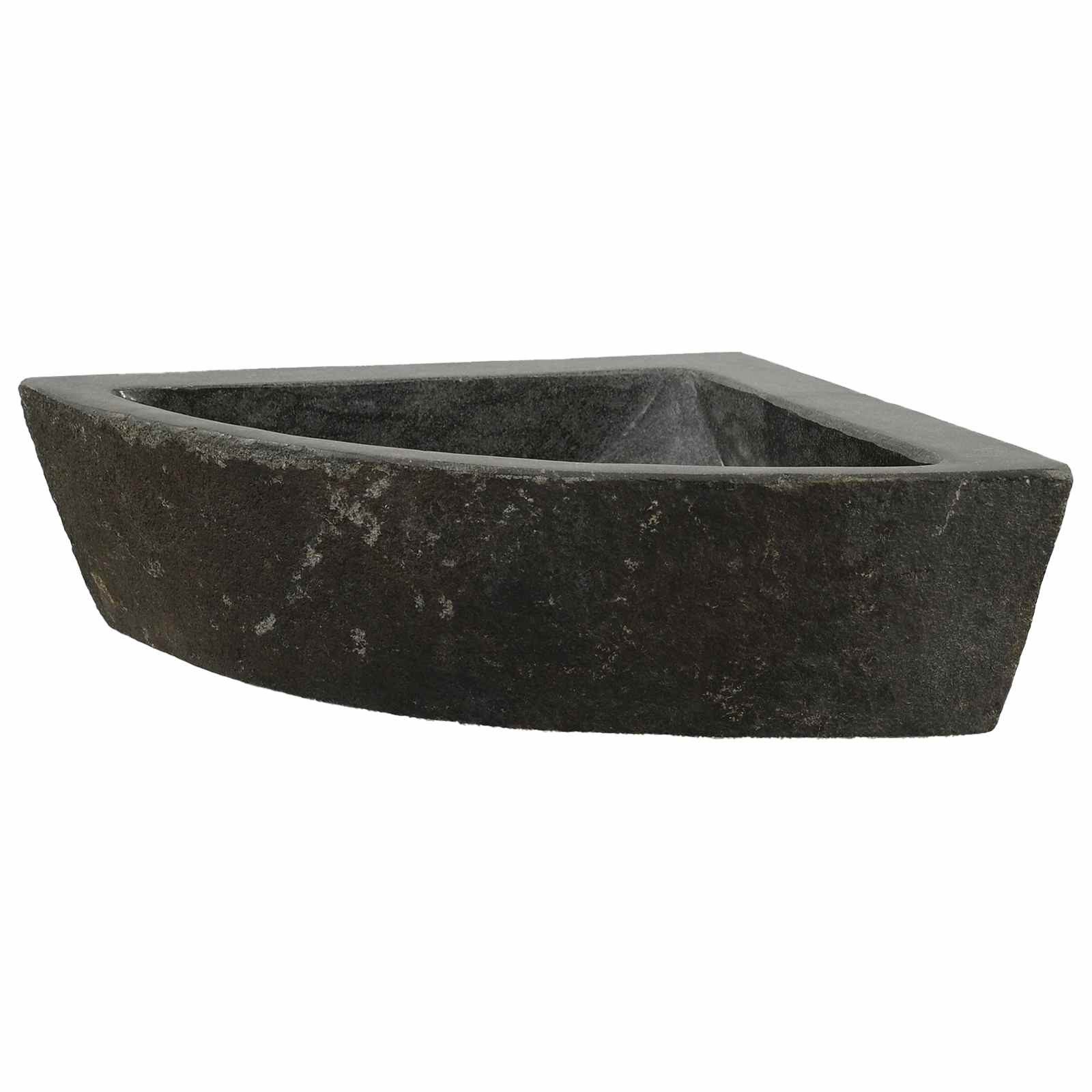 vidaXL Waschbecken Waschbecken Grau (38-45) x (38-45) x 12 cm Flussstein (1-St)