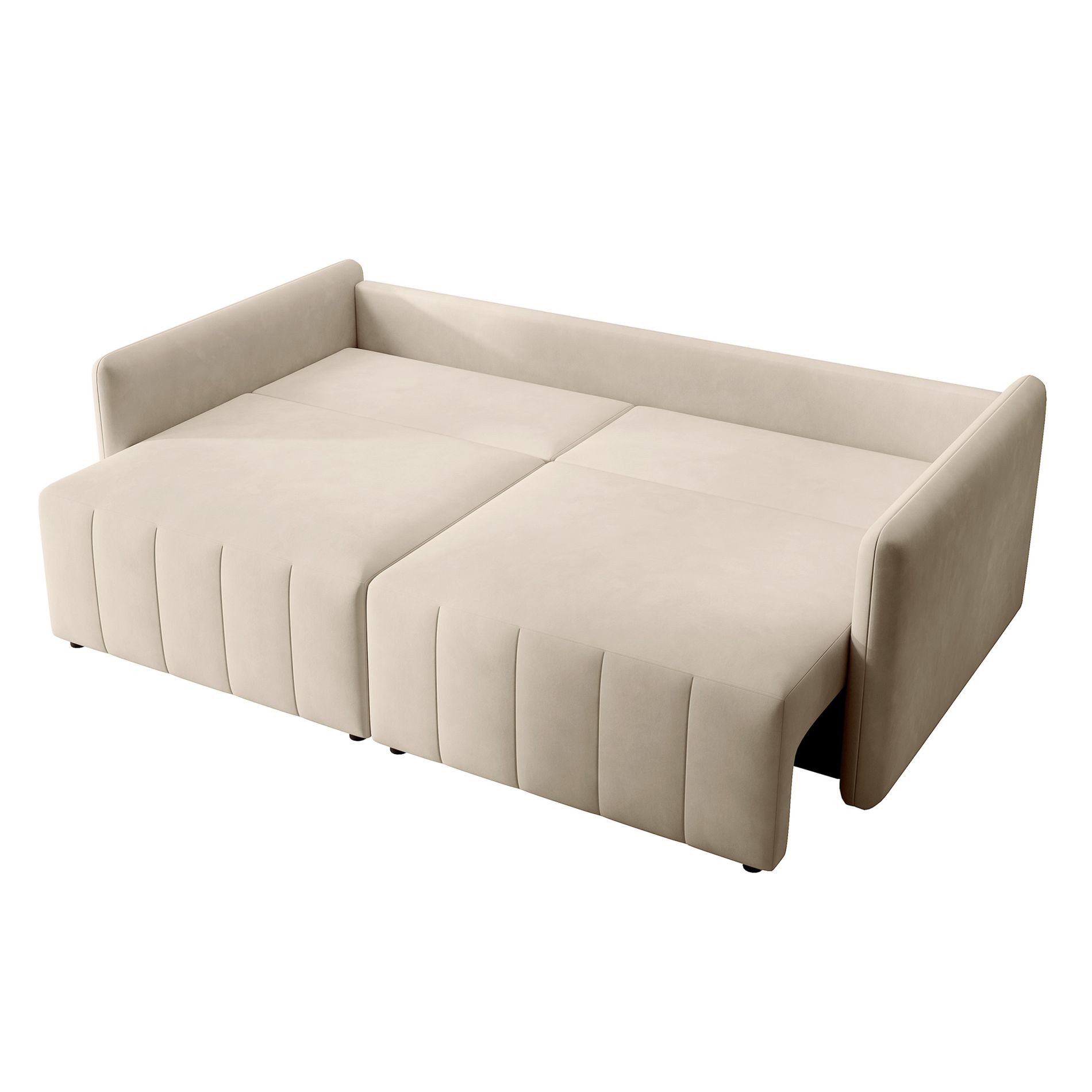 Selsey Schlafsofa, mit Schlaffunktion, Stauraum, Chenille und Zierkissen, 221 cm