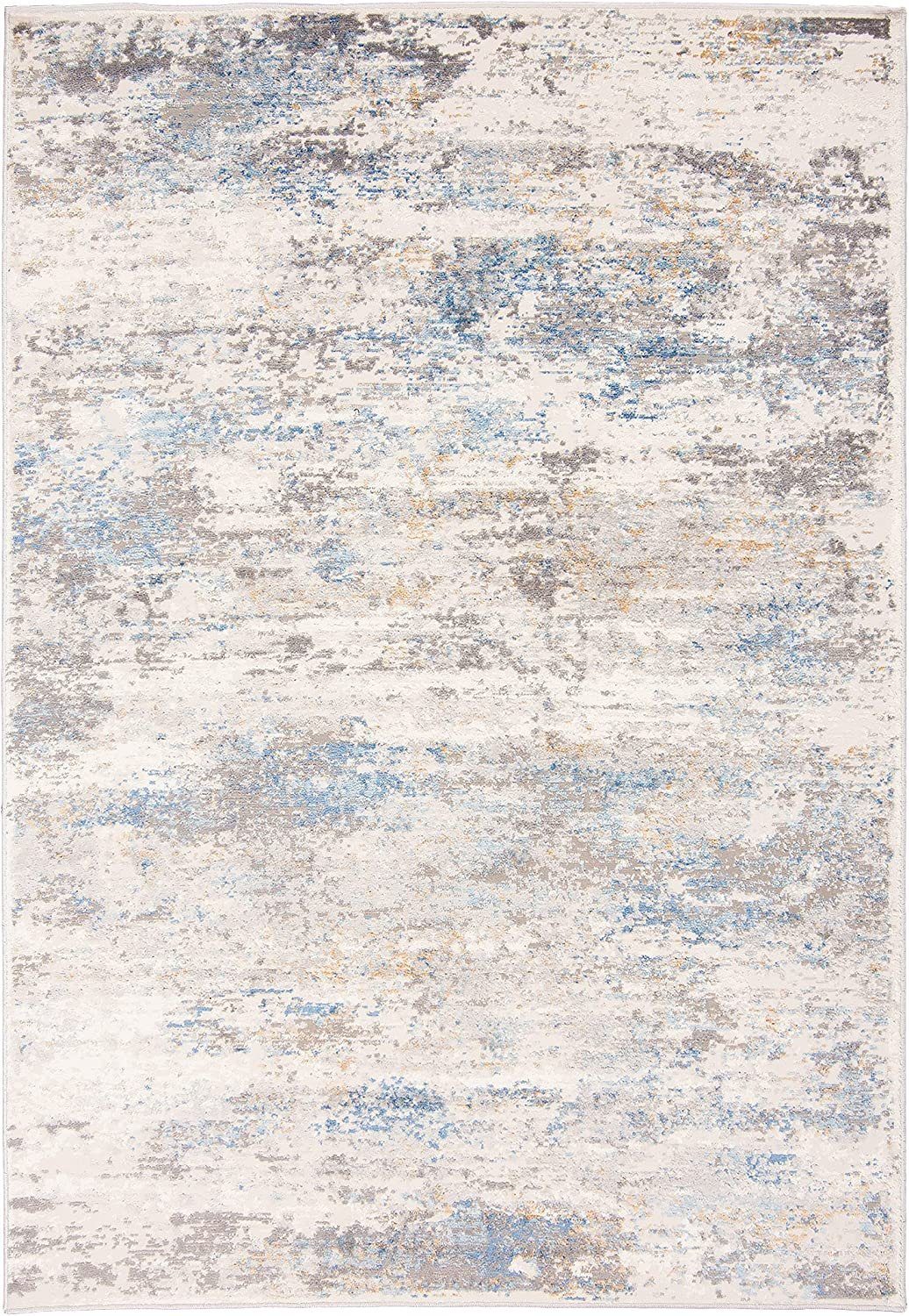 Teppich DY-PORTLAND-ABSTRACT, Mazovia, 80x150, Abstraktes, Vintage, Kurzflor, Gemustert Beige-Blau