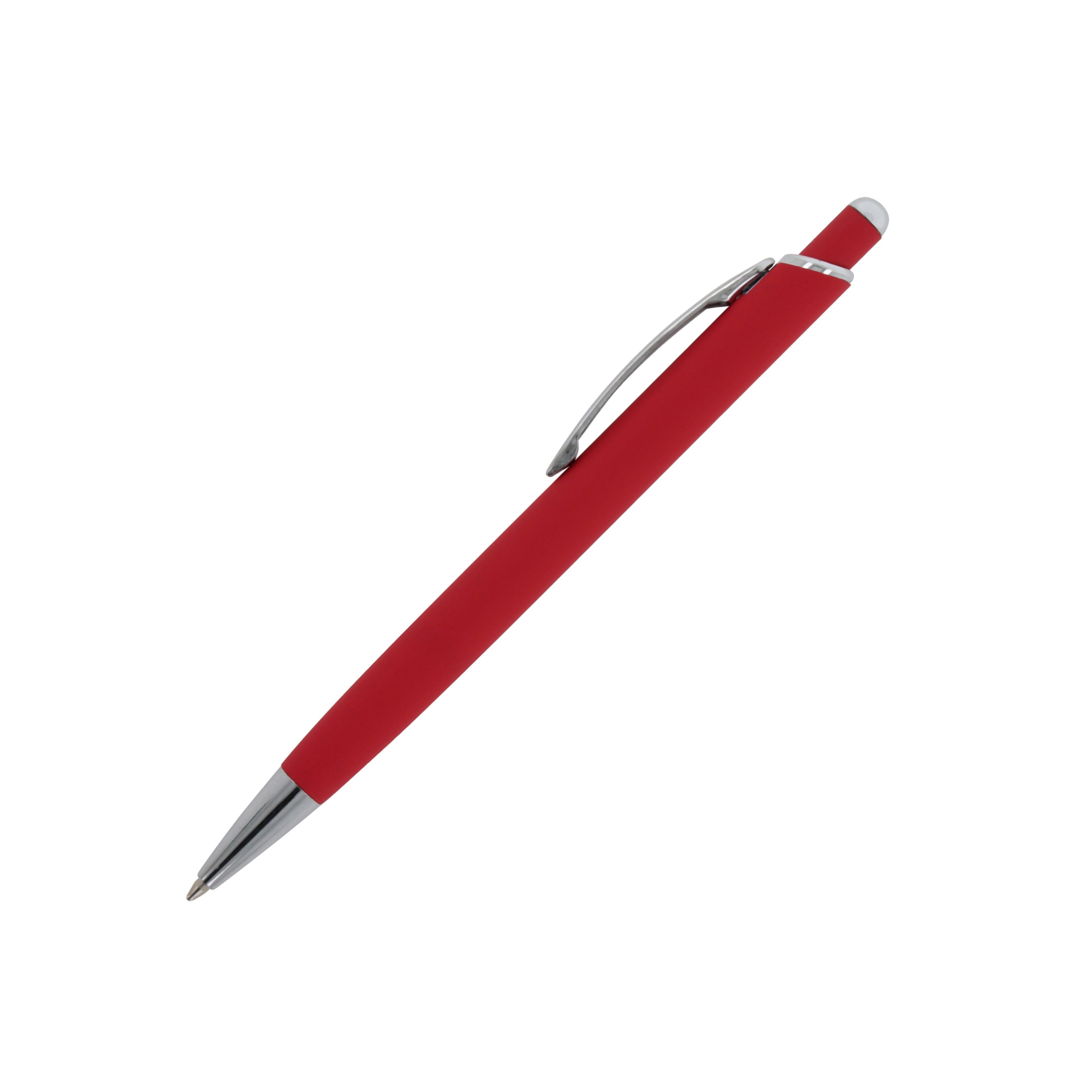 TOPPOINT Kugelschreiber Kugelschreiber / aus Metall / mit Soft Touch / Farbe: rot