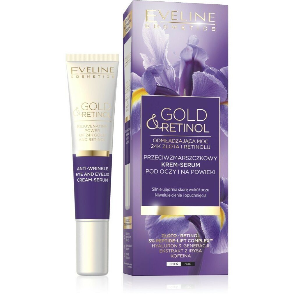 Eveline Cosmetics Tagescreme Gold & Retinol Anti-Falten Tages- und Nachtcreme 15ml