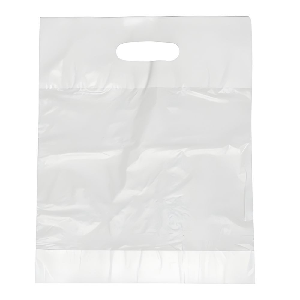 PAPSTAR Tragetasche Griffloch-Tragetaschen, HDPE 50 cm x 45 cm x 8 cm weiss 200 Stk