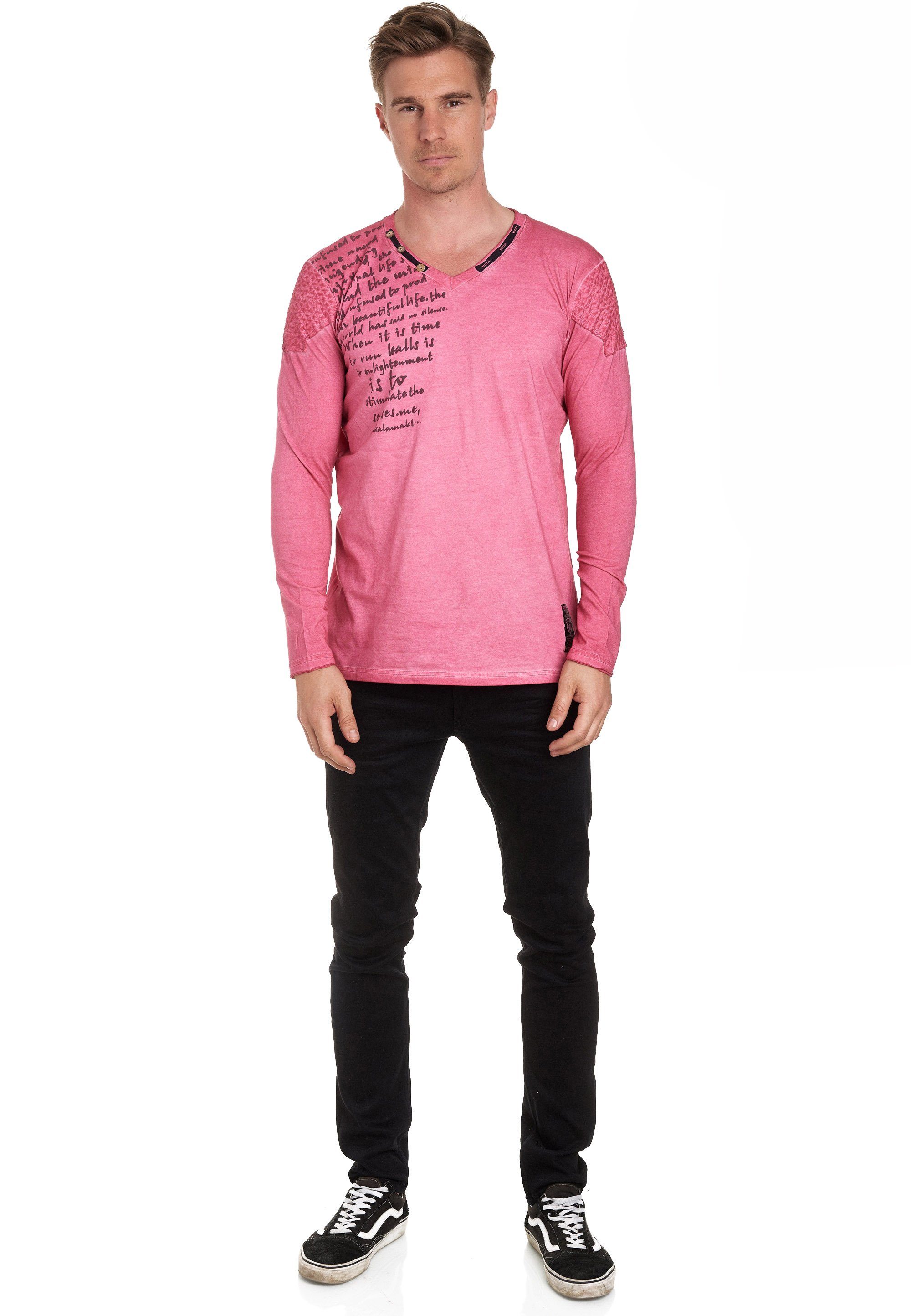 Rusty Neal Langarmshirt in Used-Optik günstig online kaufen