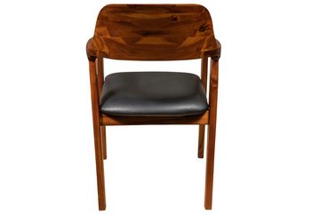 Junado® Armlehnstuhl Angel, Armlehnstuhl im Retro-Stil mit Sitzgefühl der extra Klasse aus massiv