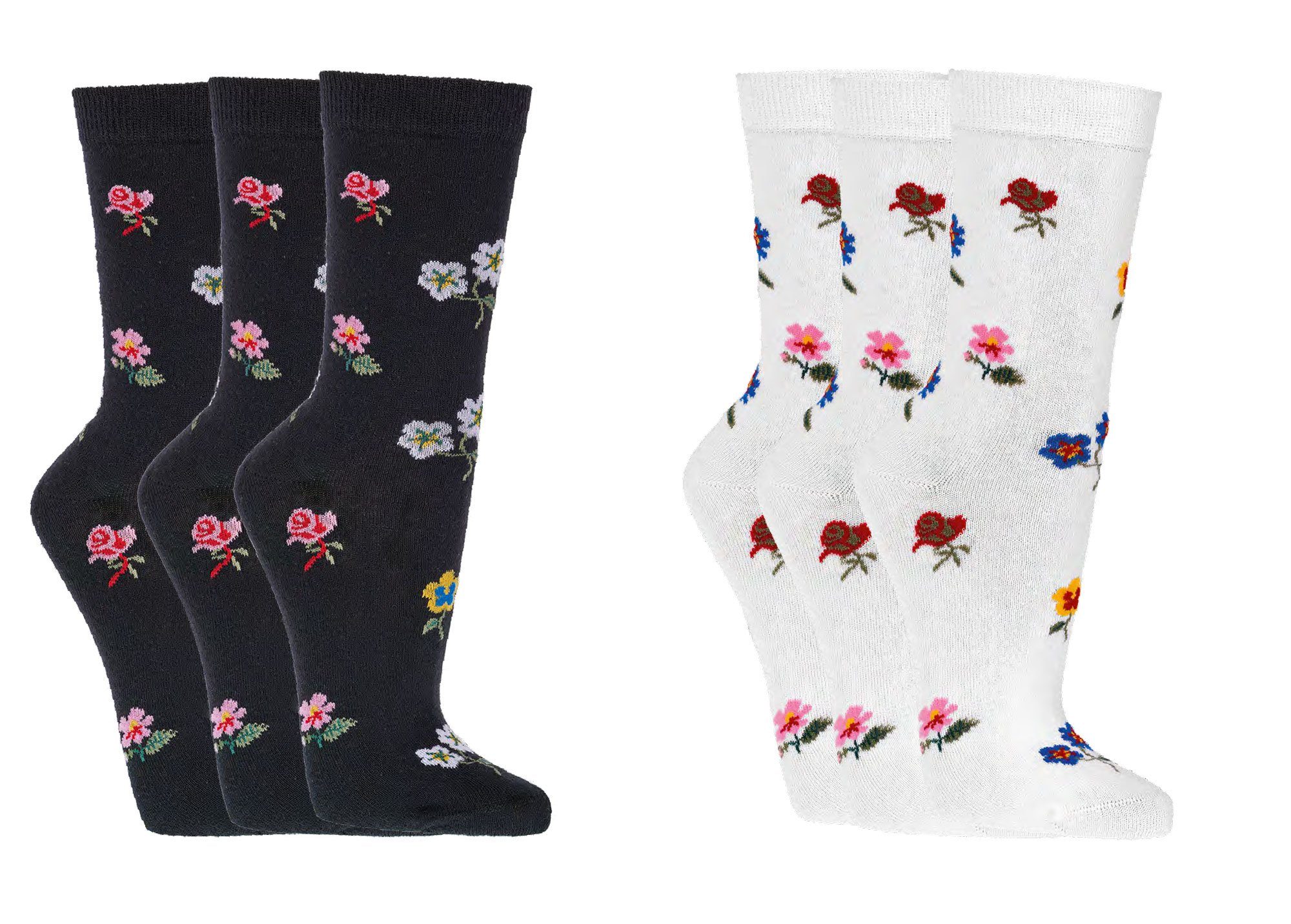 Freizeitsocken Socks 4 Fun Motivsocken Streublümchen