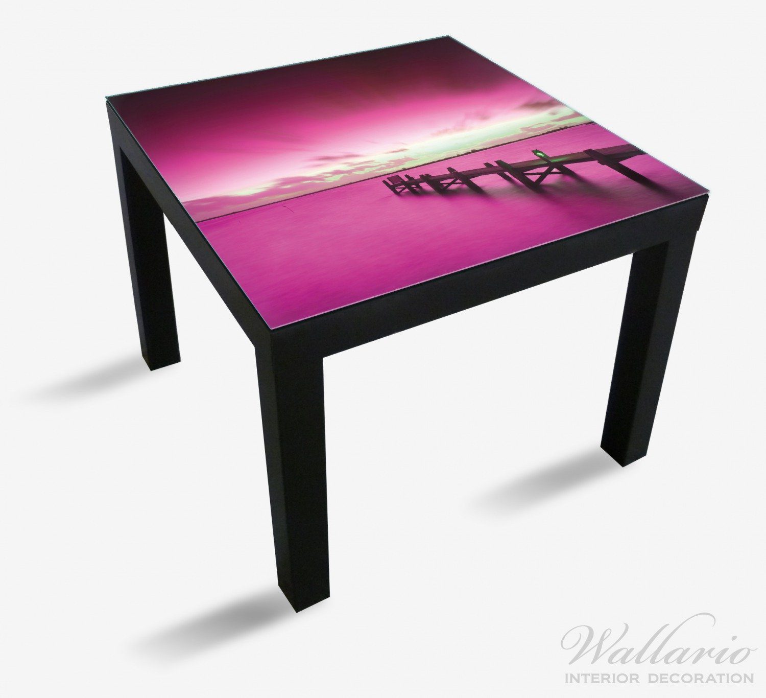 Wallario bei für Abenddämmerung Lack Ikea Tischplatte Lila gefärbt Tisch Steg St), geeignet bei Nacht -Himmel (1