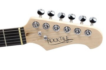 Rocktile E-Gitarre Pro ST60 elektrische Gitarre, ST-Style, Vintage String Thru Tremolo