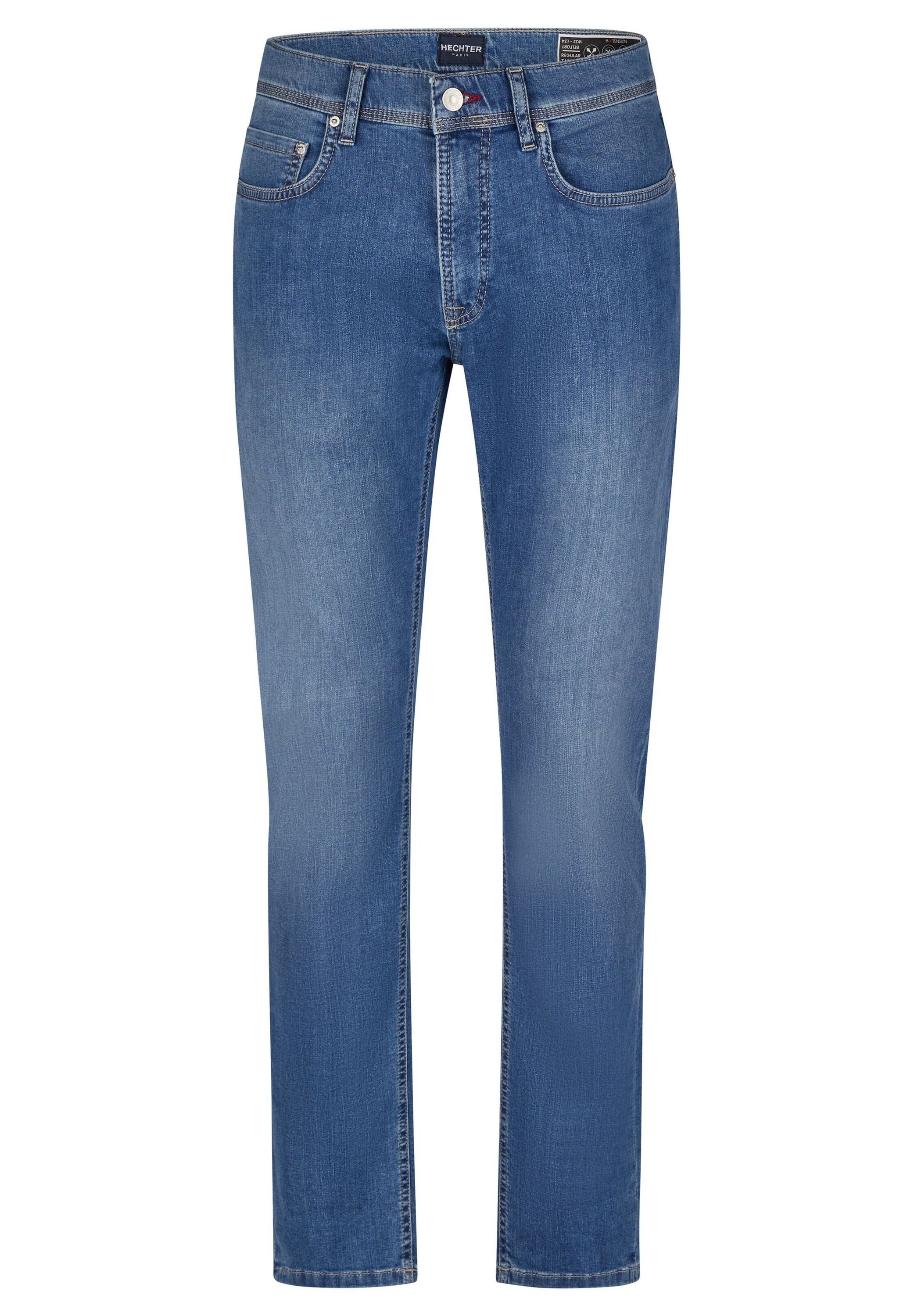 HECHTER PARIS Tapered-fit-Jeans aus Baumwoll-Elasthan-Mix