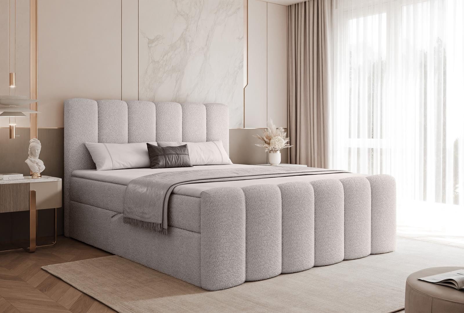 Compleo Boxspringbett BUBBLE, Wolkenbett, Bequem, Bonell, Topper, Doppelbet günstig online kaufen