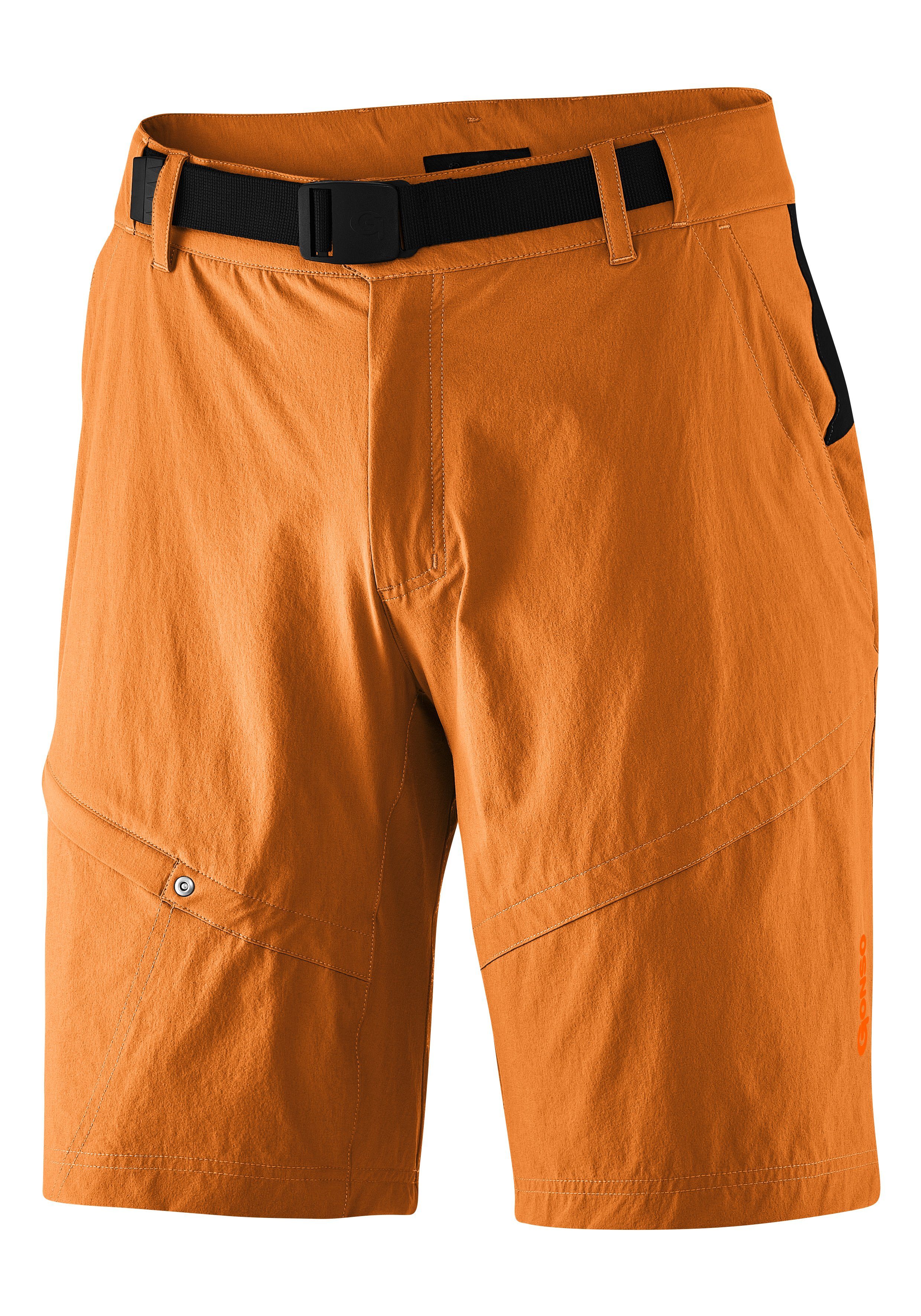 Gürtel kurze mit Herren Gonso inkl. wasserabweisend, Sitzpolster, Radhose Arico Fahrradhose orange