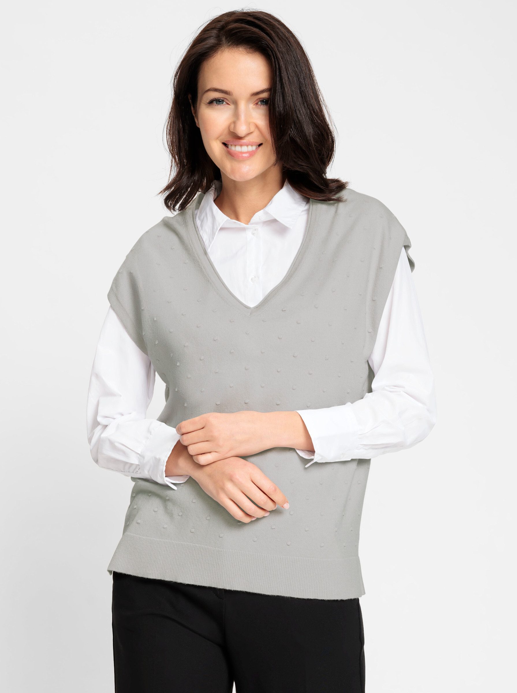 Witt Pullunder Pullunder Überschnittener Arm Struktur