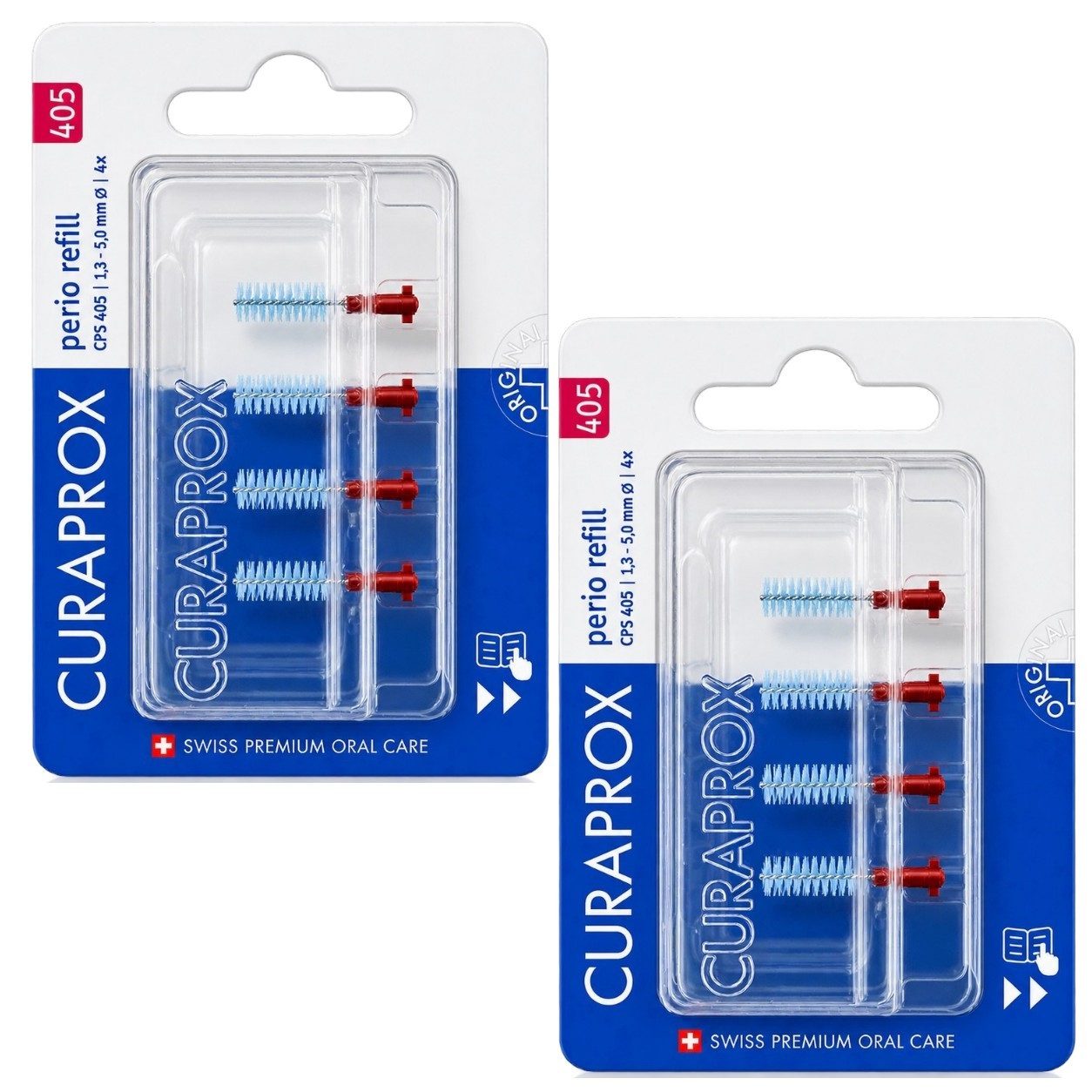 CURAPROX Interdentalbürsten 2x Curaprox CPS 405 Perio Refill Pink 2x 4 Stück