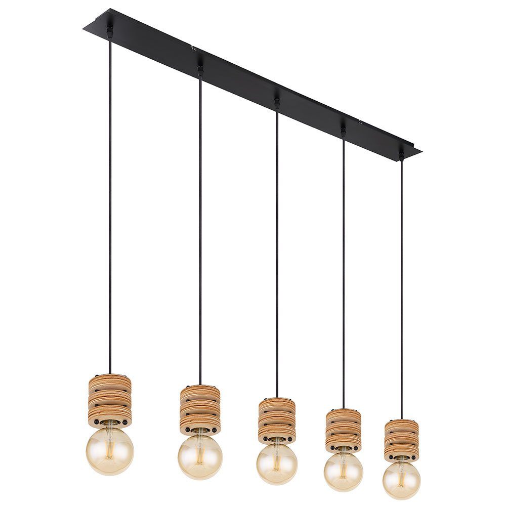 etc-shop Pendelleuchte, Leuchtmittel nicht inklusive, Esstischlampe hängend Holz Pendelleuchte Esstisch