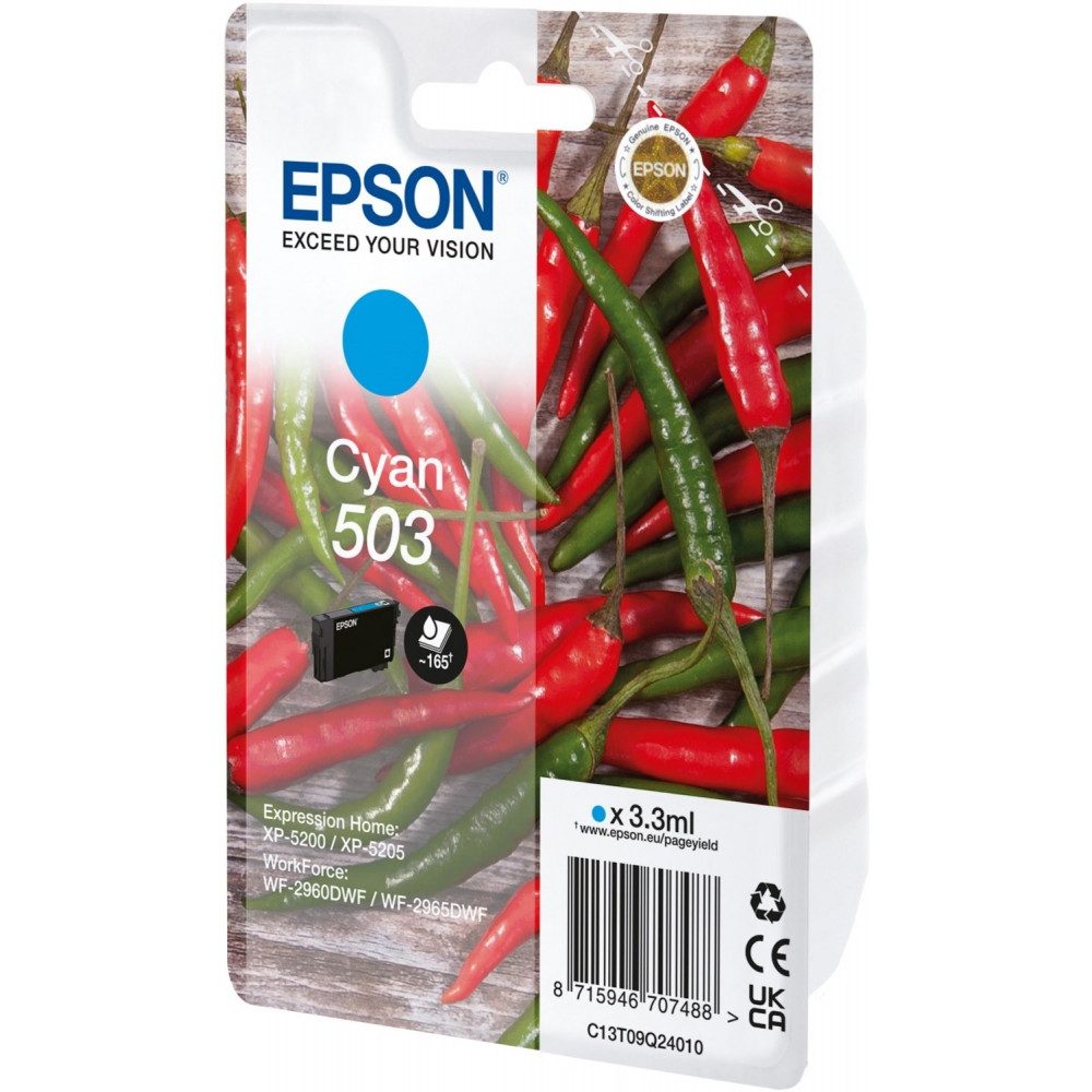 Thumbnail - Epson Epson 503 cyan Tintenpatrone für XP-5200 Drucker. Nachfülltinte (für Epson, x, Für Epson)