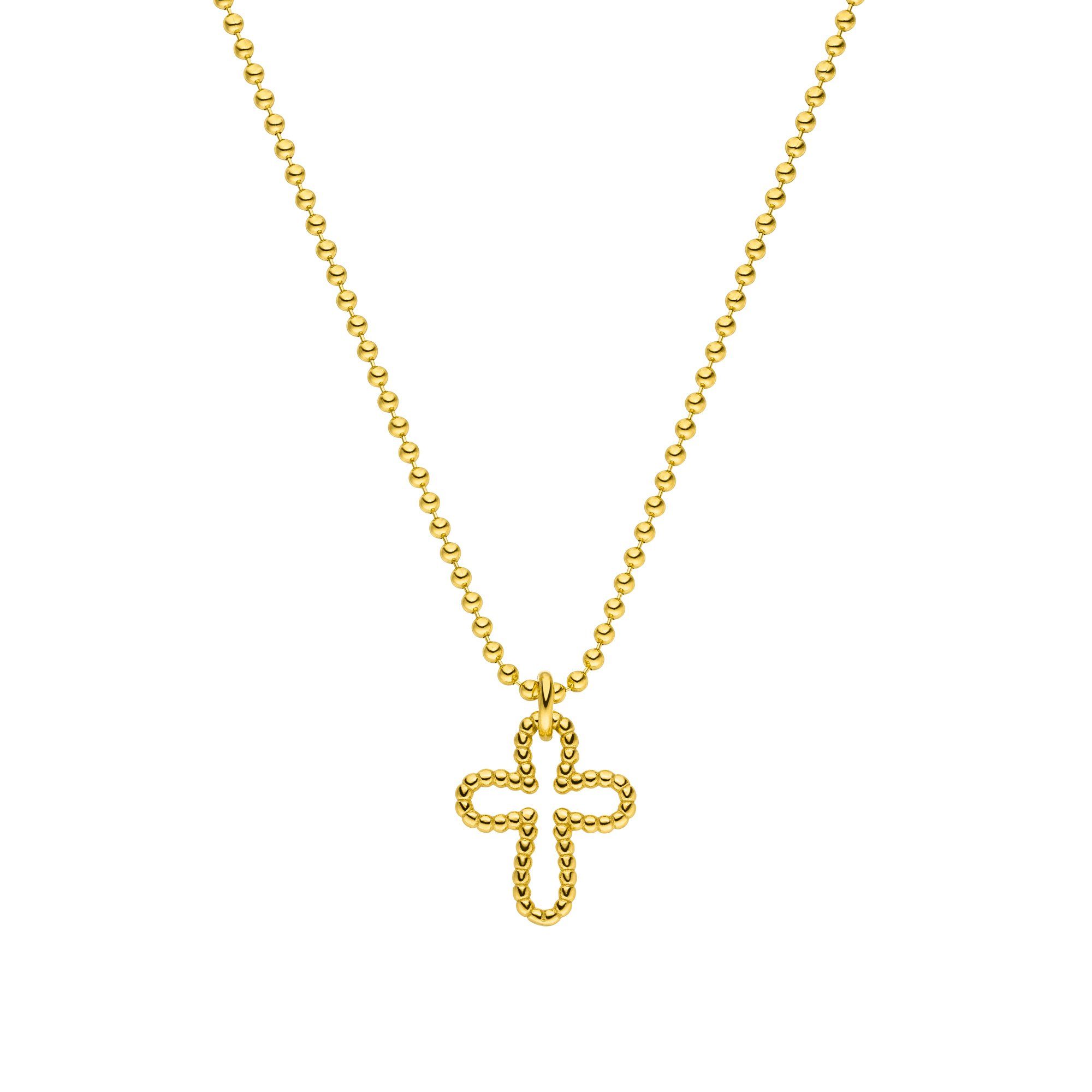 SCHOSCHON Kette mit Anhänger Kugelkette Kreuz-Anhänger günstig online kaufen