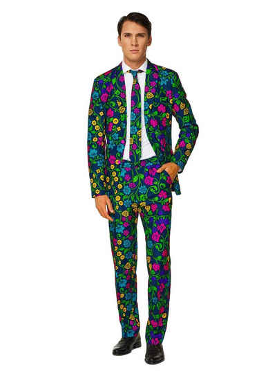 SuitMeister Kostüm Floral, Für blumige Typen: cooler Anzug in voller Blütenpracht