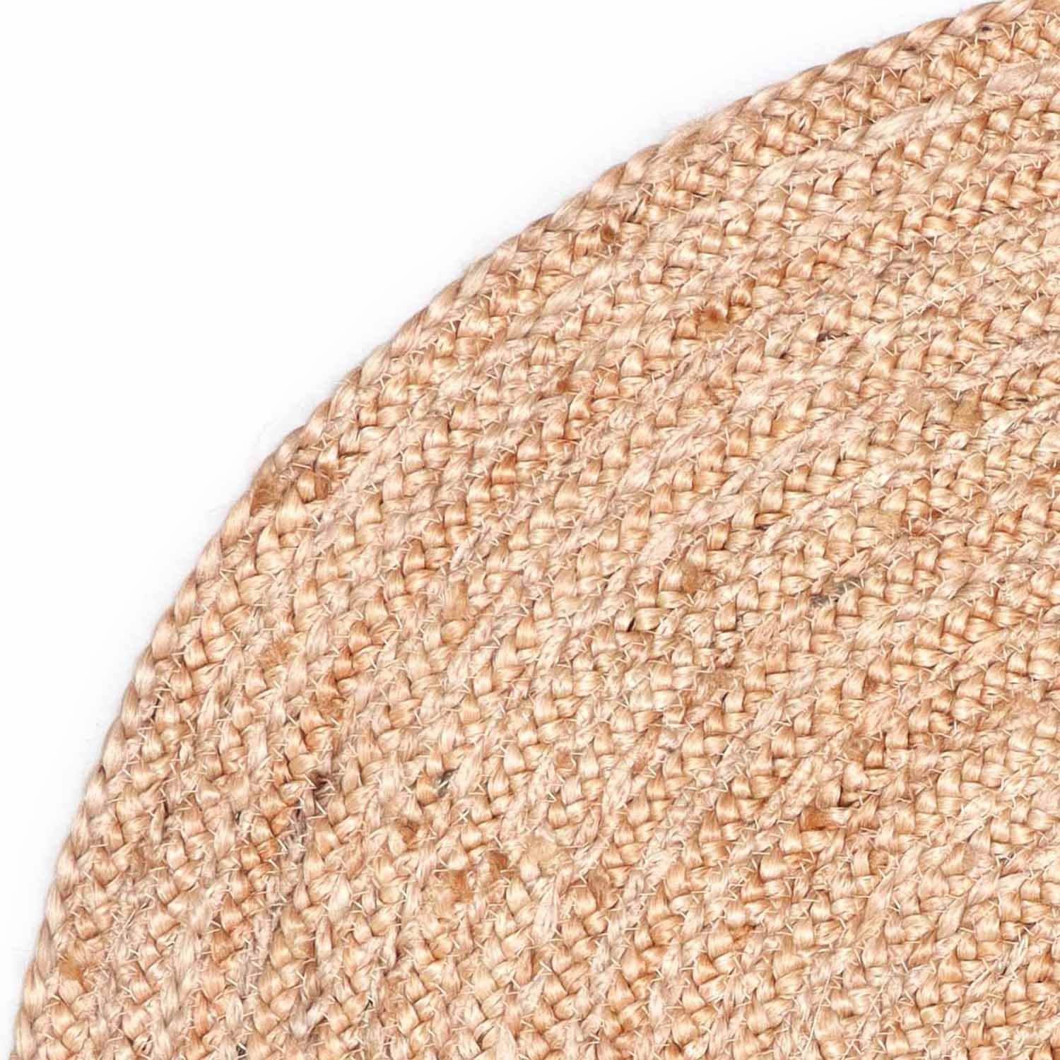 Marrakesch Orient & Mediterran Interior Teppich Runder Teppich aus Jute geflochten Abril 60cm, Höhe: 1 mm, Handarbeit