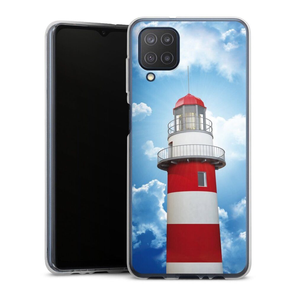 DeinDesign Handyhülle Leuchtturm Wolke Himmel Leuchtturm, Samsung Galaxy M12 Silikon Hülle Bumper Case Handy Schutzhülle