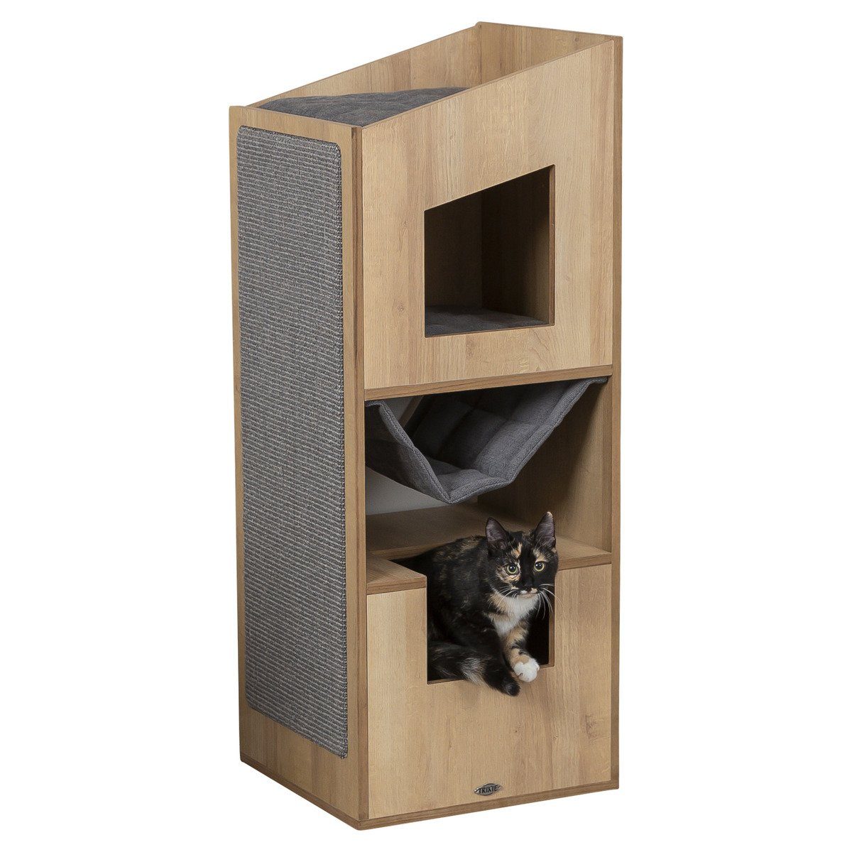 TRIXIE Kratztonne Cat Tower CityStyle braun/grau