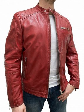 Milestone Lederjacke Herren Lederblouson aus Lammnappa Leder