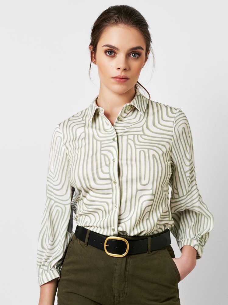 DESOTO Klassische Bluse Pia mit Hemdblusenkragen