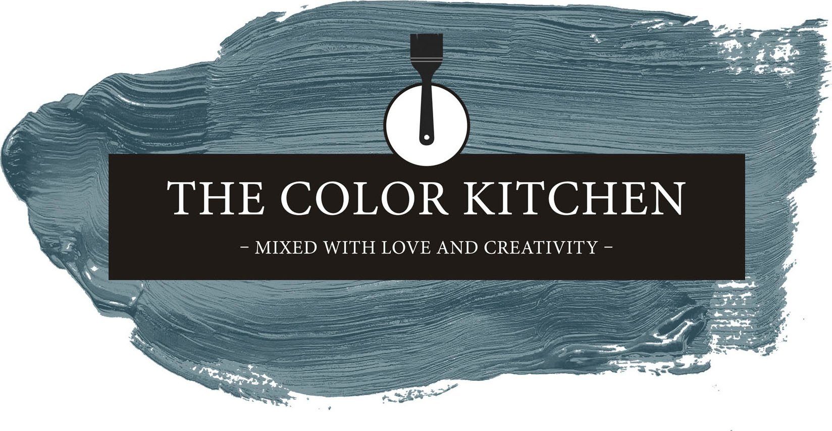 A.S. Création Wand- und Deckenfarbe THE COLOR KITCHEN, seidenmatt, für Wohnzimmer Schlafzimmer Flur Küche, Blautöne TCK3011 Blue Mussel