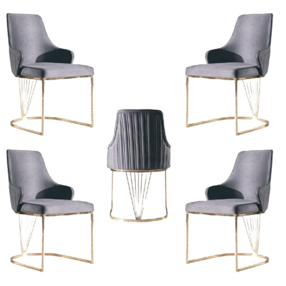 Xlmoebel Polsterstuhl Stühle mit Stoffpolsterung im modernen Design für Esszimmer (4x Stühle), Hergestellt in Europa