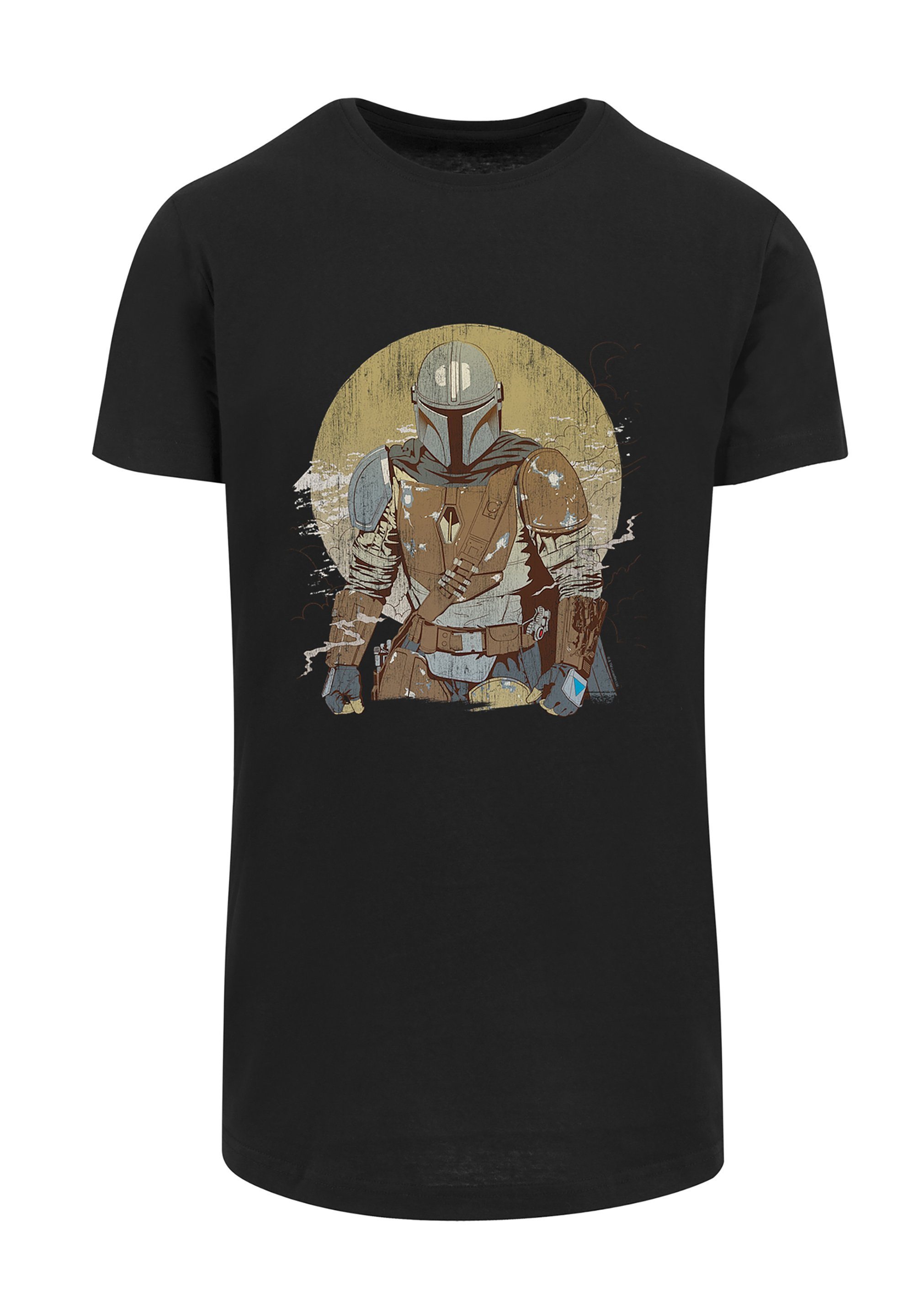 der Warrior Distressed Krieg Mandalorian Star The T-Shirt Wars Sterne Print F4NT4STIC