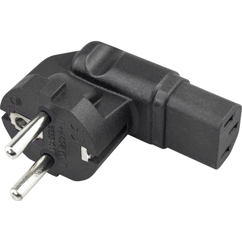 TRU COMPONENTS TRU COMPONENTS Adapter Schutzkontakt-Stecker - Kaltgeräte-Buchse C13 Stromadapter