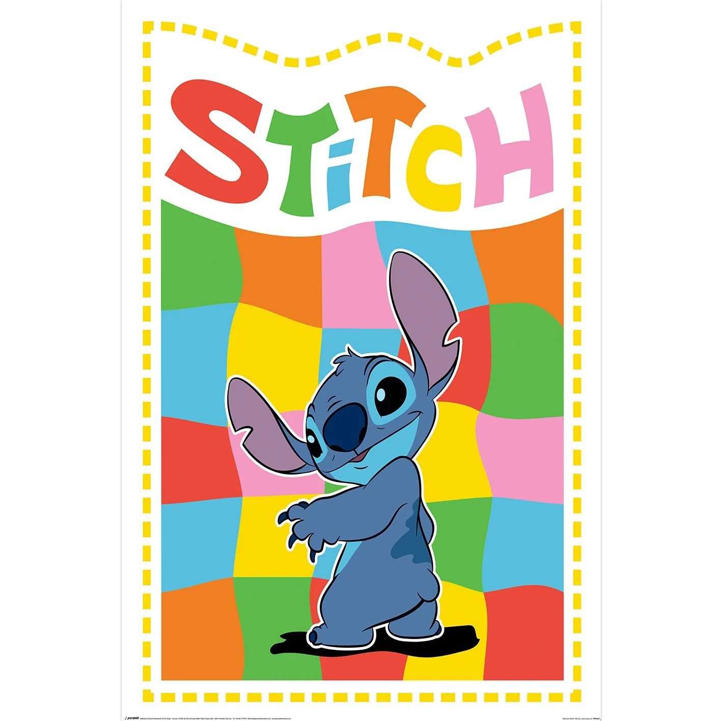 PYRAMID Poster Disney Stitch Poster Chequered Stitch 61 x 91,5 cm