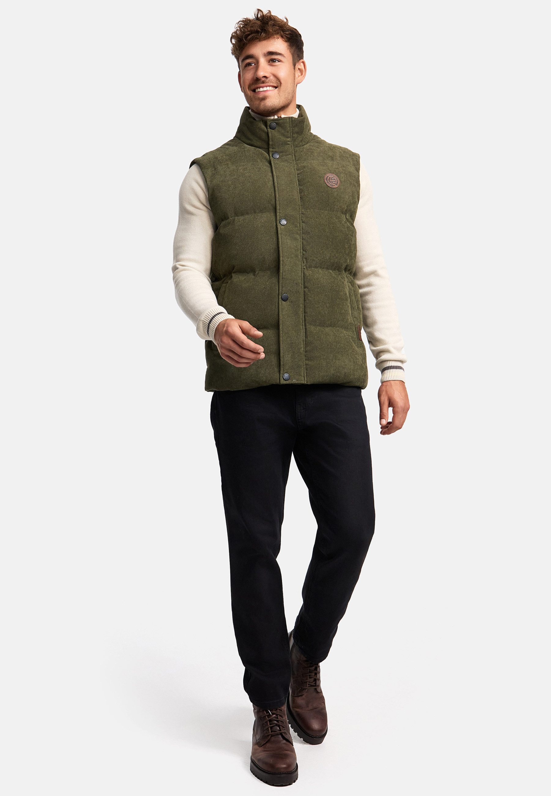 Indicode Steppweste Herren INCobbyn Weste Herrenweste Steppweste mit Reißverschluss